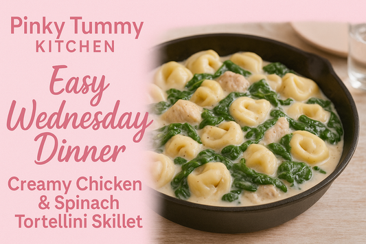 🍽️ Easy Wednesday Night Dinner: Creamy Chicken & Spinach Tortellini Skillet