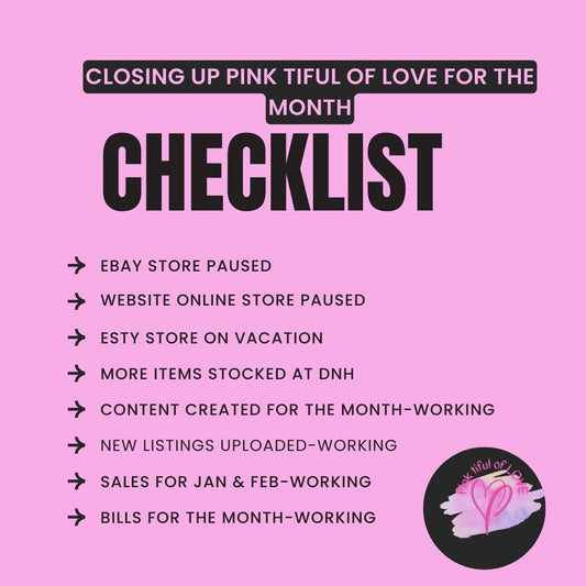 Pink tiful of LOVE's checklist to help me prepare for my well-deserved break