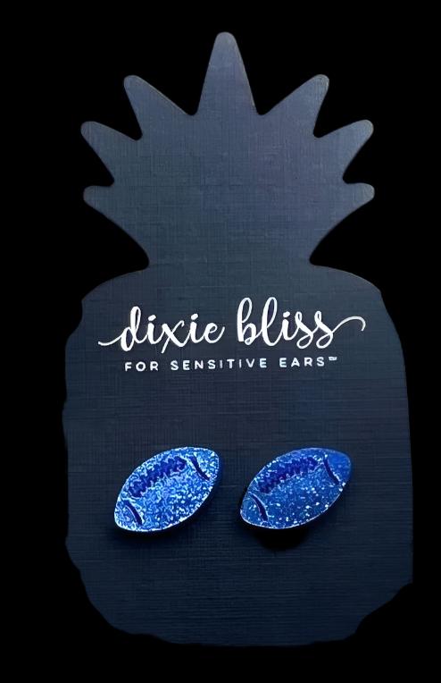 Blue Football Stud EarringsPink tiful of LOVE