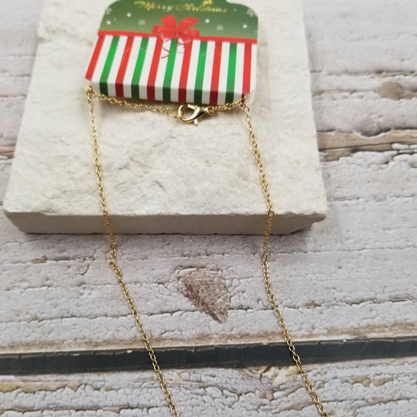 Christmas Wreath Bell Pendant Necklace | Festive Holiday Jewelry