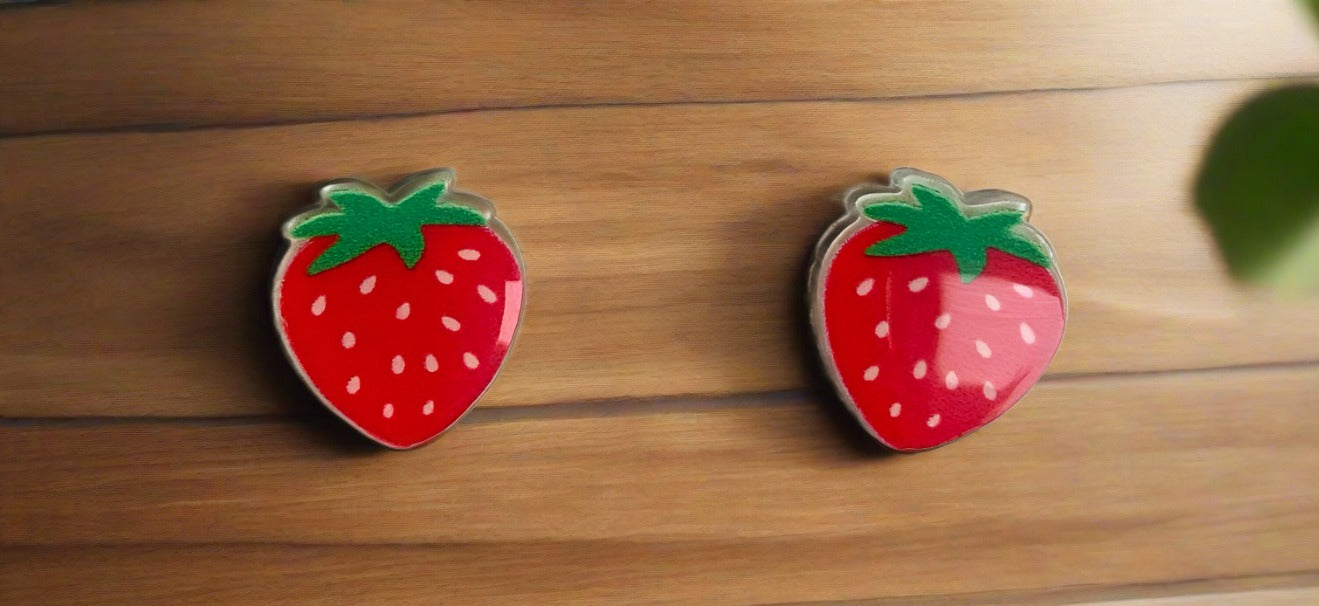 Strawberry Stud EarringsPink tiful of LOVE