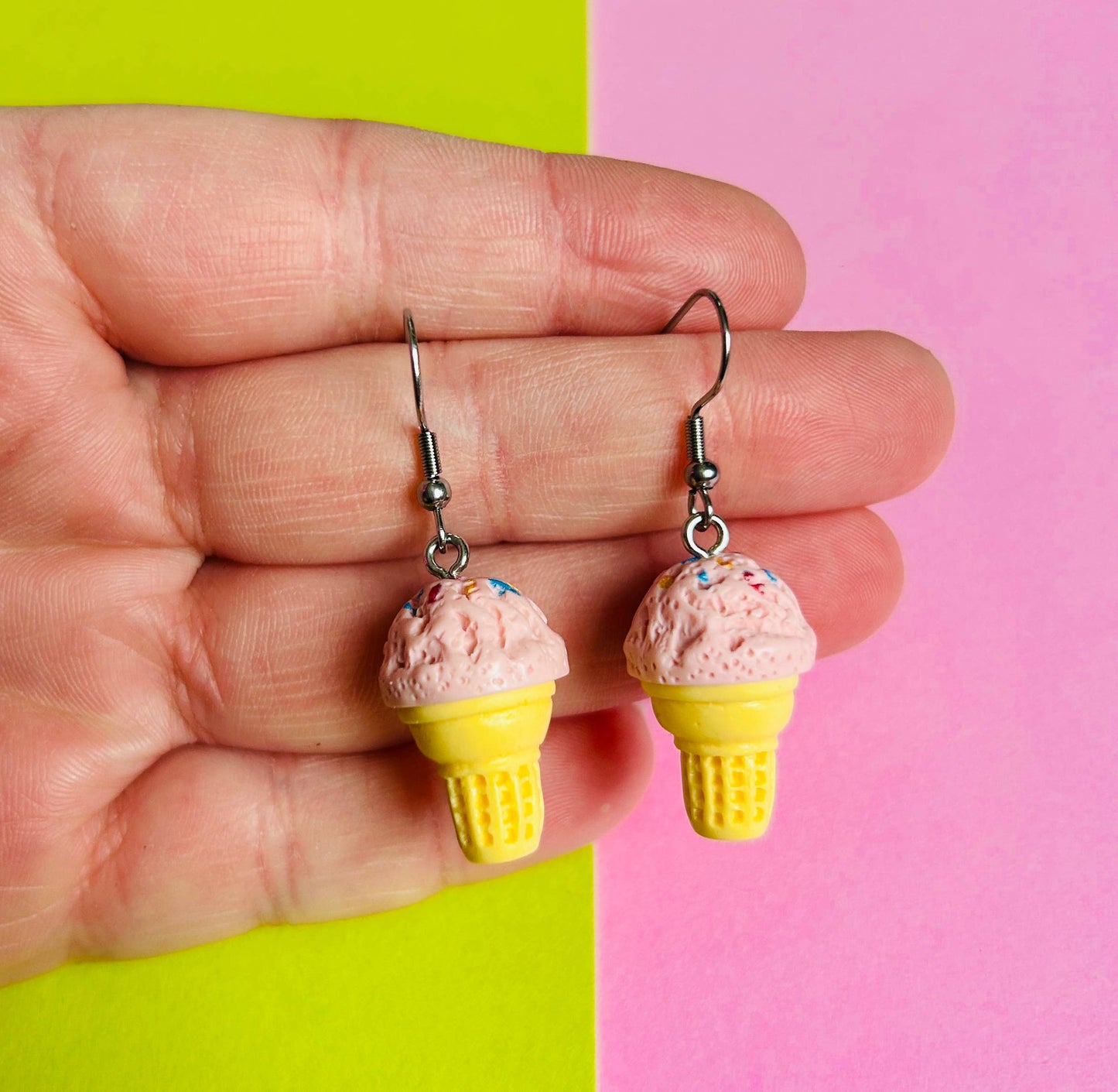Ice Cream Cone Wire Earrings