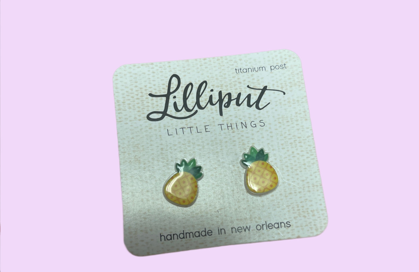 Pineapple Stud EarringsPink tiful of LOVE