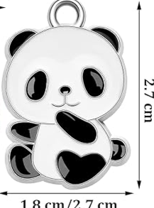 Sitting Pretty Panda Pendant on a Silver Chain NecklacePink tiful of LOVE