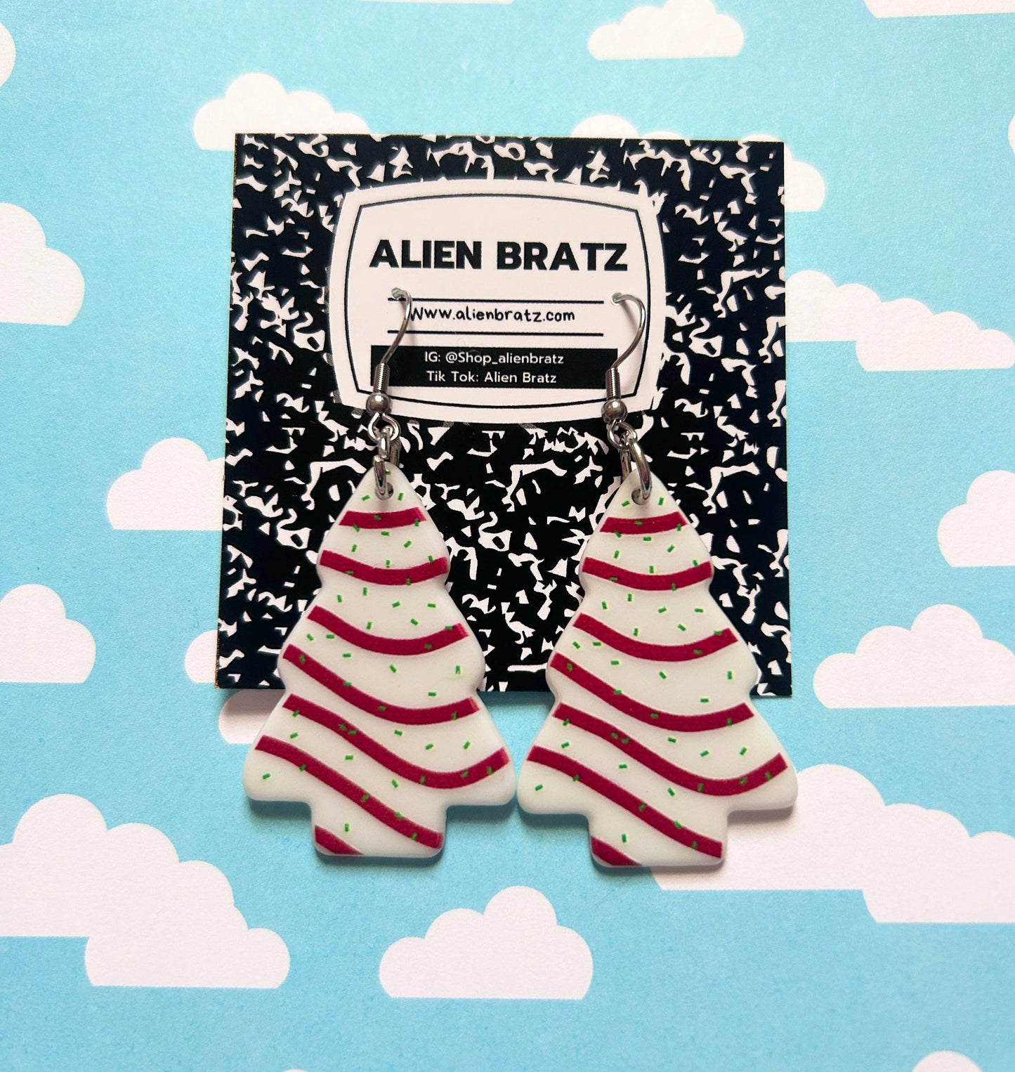 Christmas Tree Cookie Wire EarringsPink tiful of LOVE