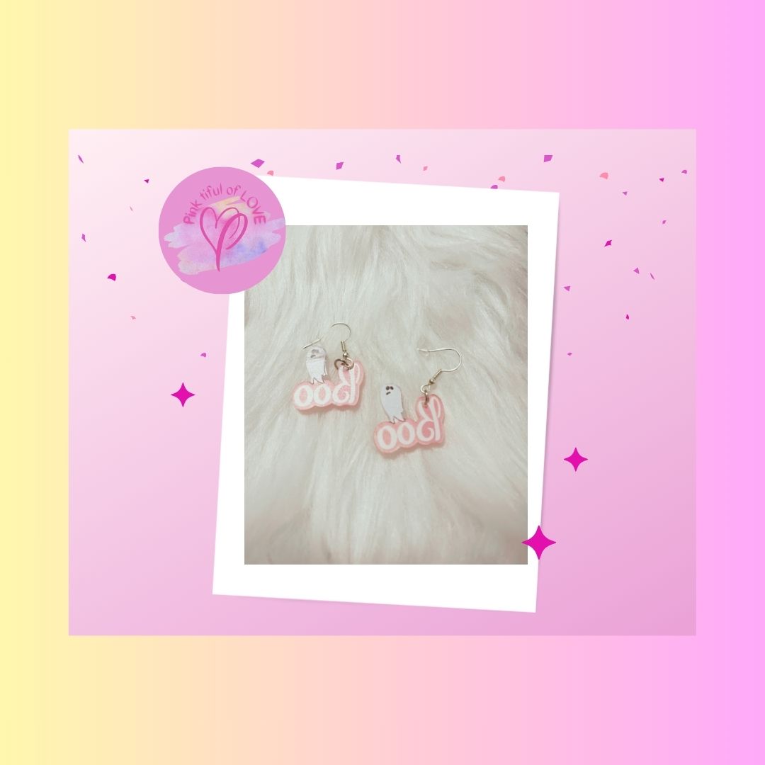 Boo & Ghost dangle EarringsPink tiful of LOVE