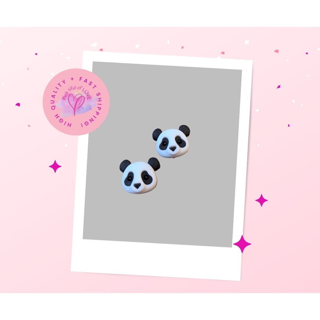 Unique and Adorable Panda Face EarringsPink tiful of LOVE