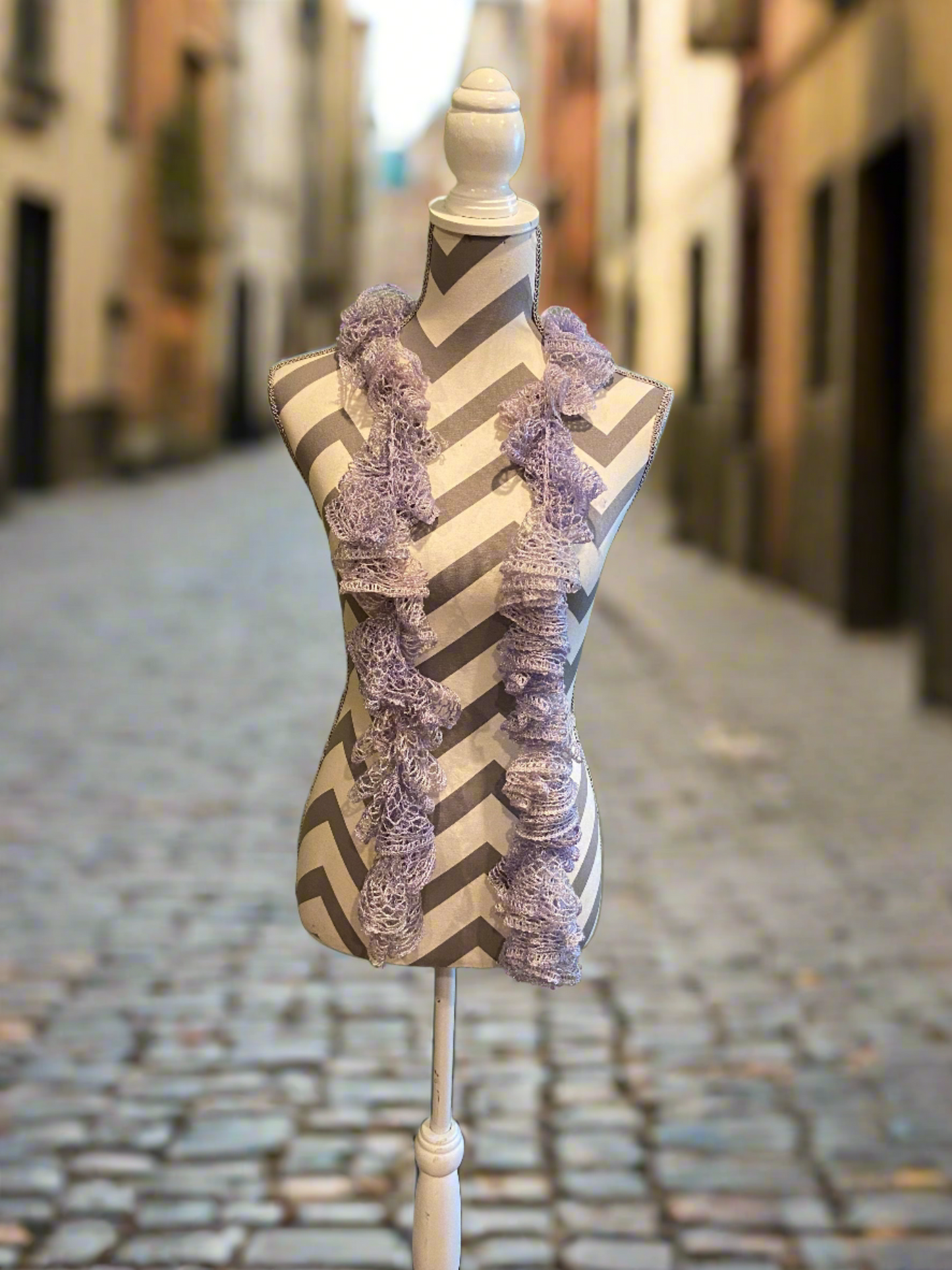 Ruffled Scarf handmade with ICY PERI Sashay yarnPink tiful of LOVE