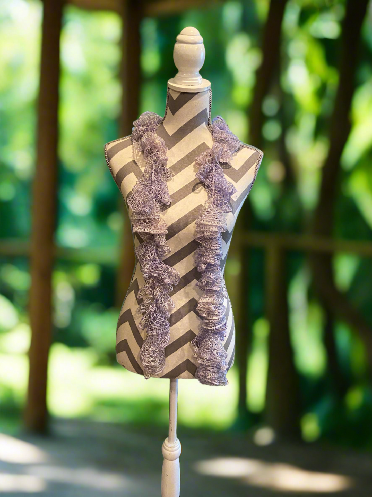 Ruffled Scarf handmade with ICY PERI Sashay yarnPink tiful of LOVE