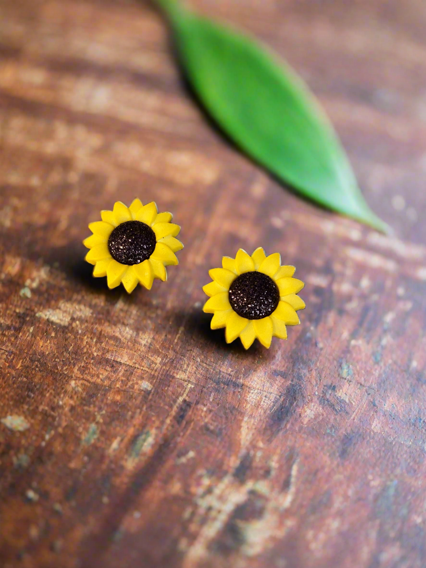 SUNFLOWER Stud Earrings--A ray of SunshinePink tiful of LOVE