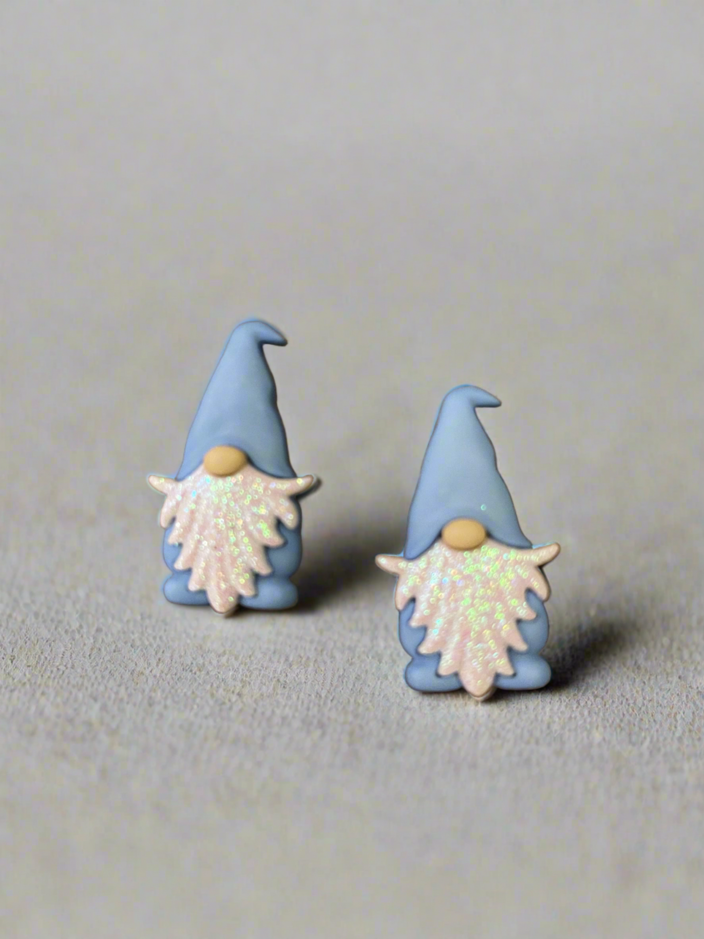 FROSTY Winter GNOME in light blue Stud EarringsPink tiful of LOVE
