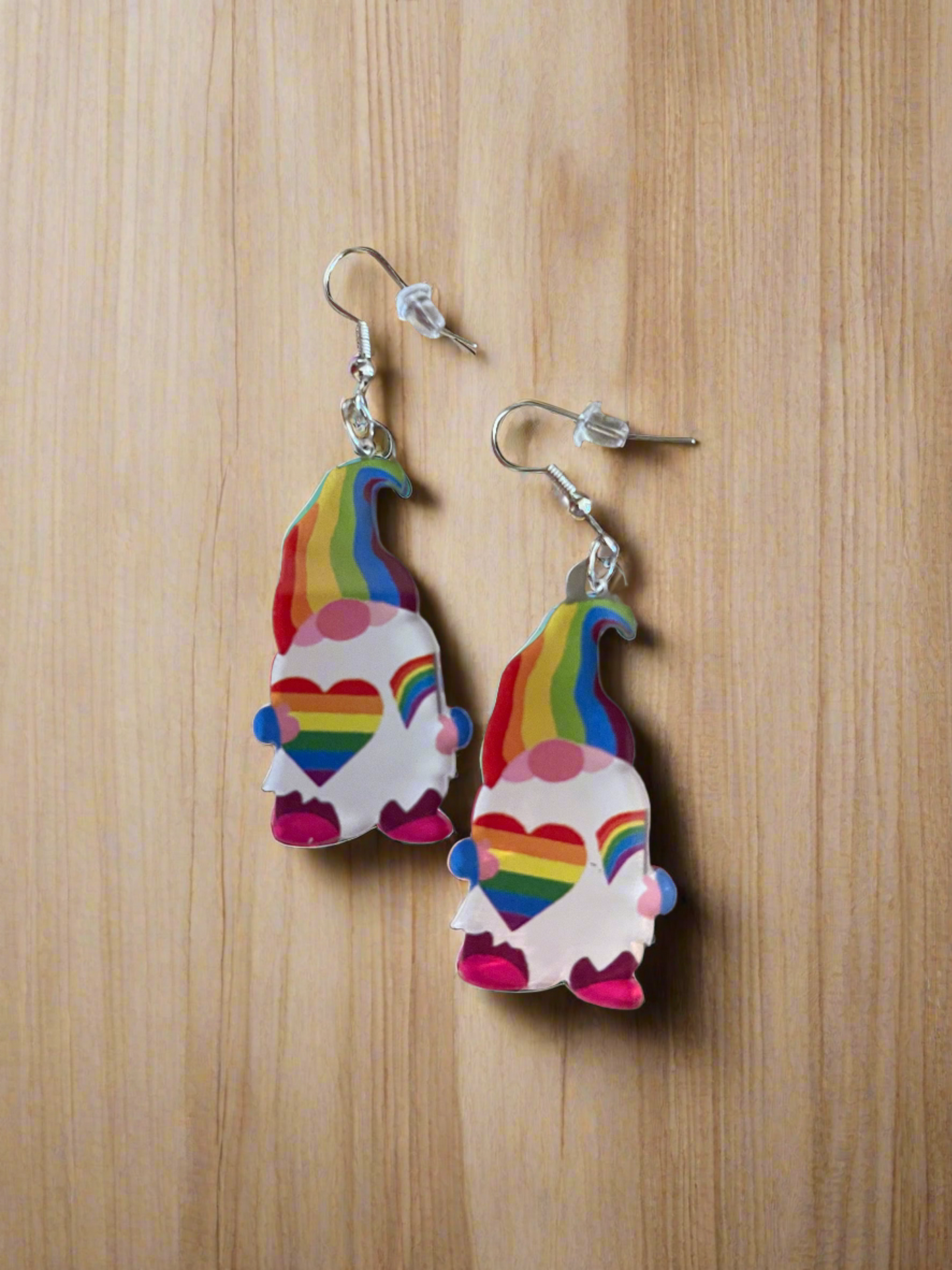 Rainbow Gnome Wire earringsPink tiful of LOVE