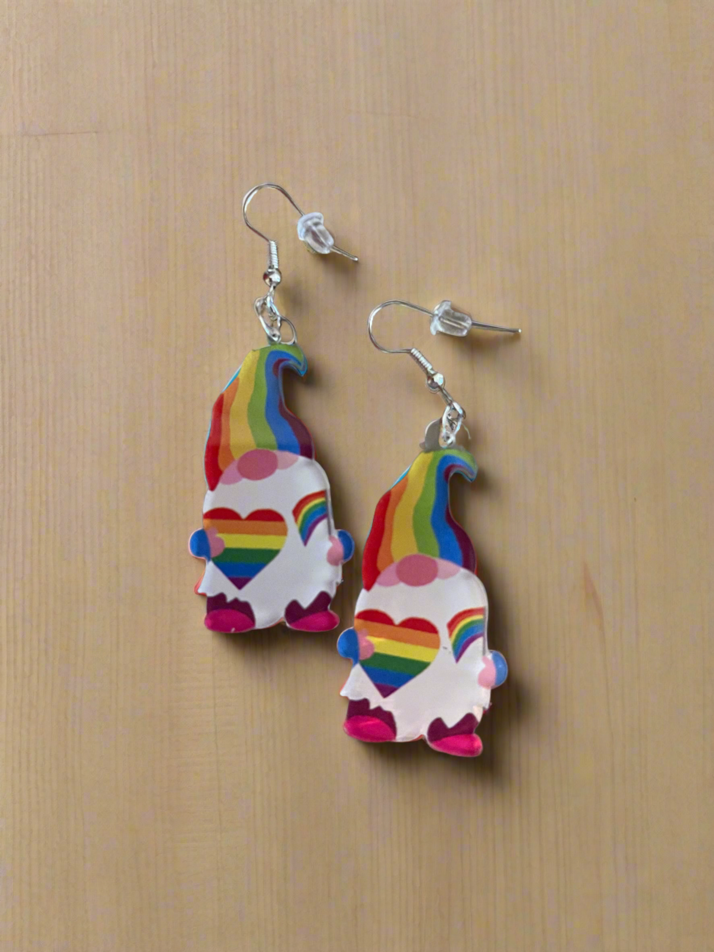 Rainbow Gnome Wire earringsPink tiful of LOVE