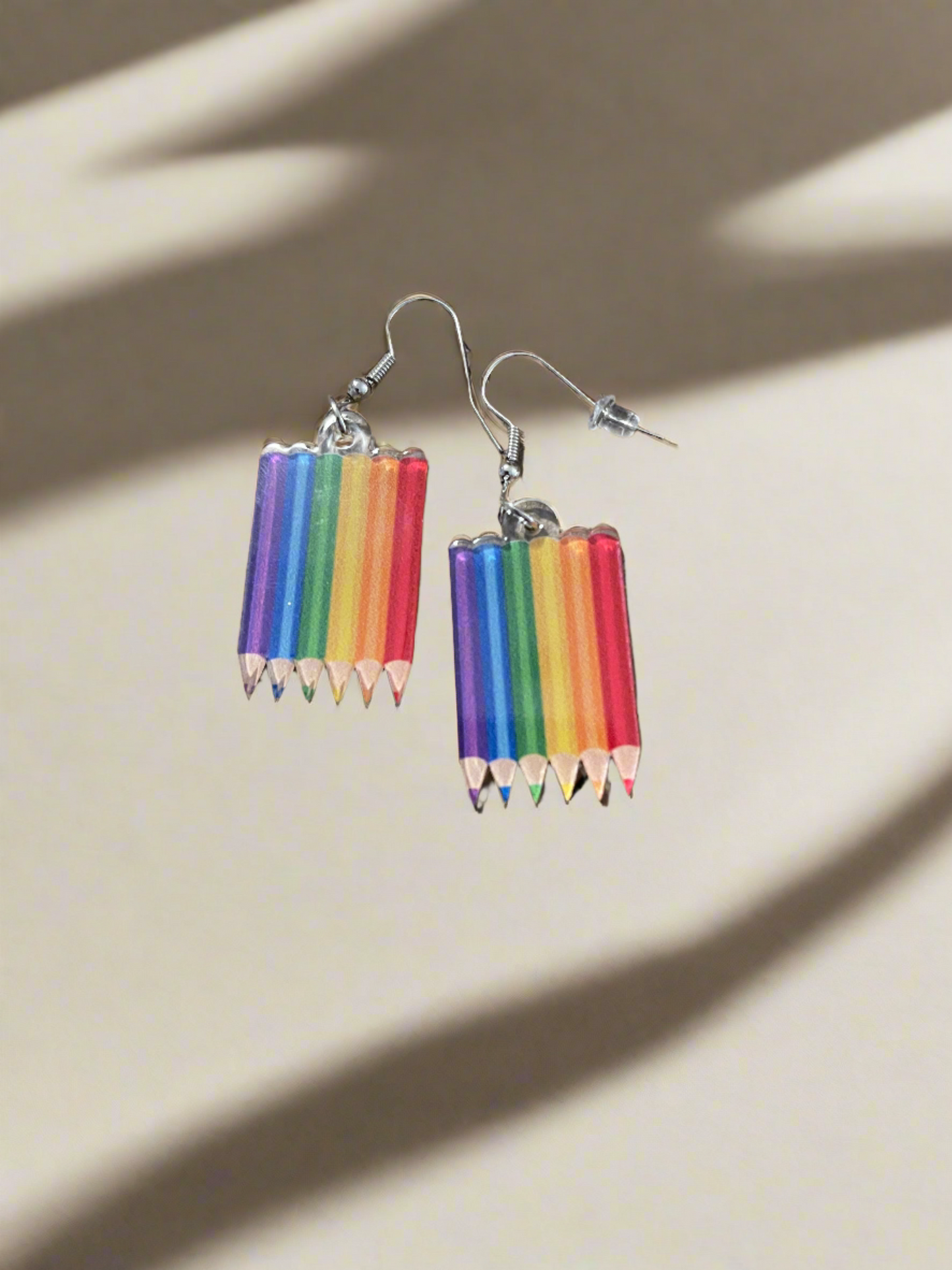 Rainbow Pencil Wire earringsPink tiful of LOVE