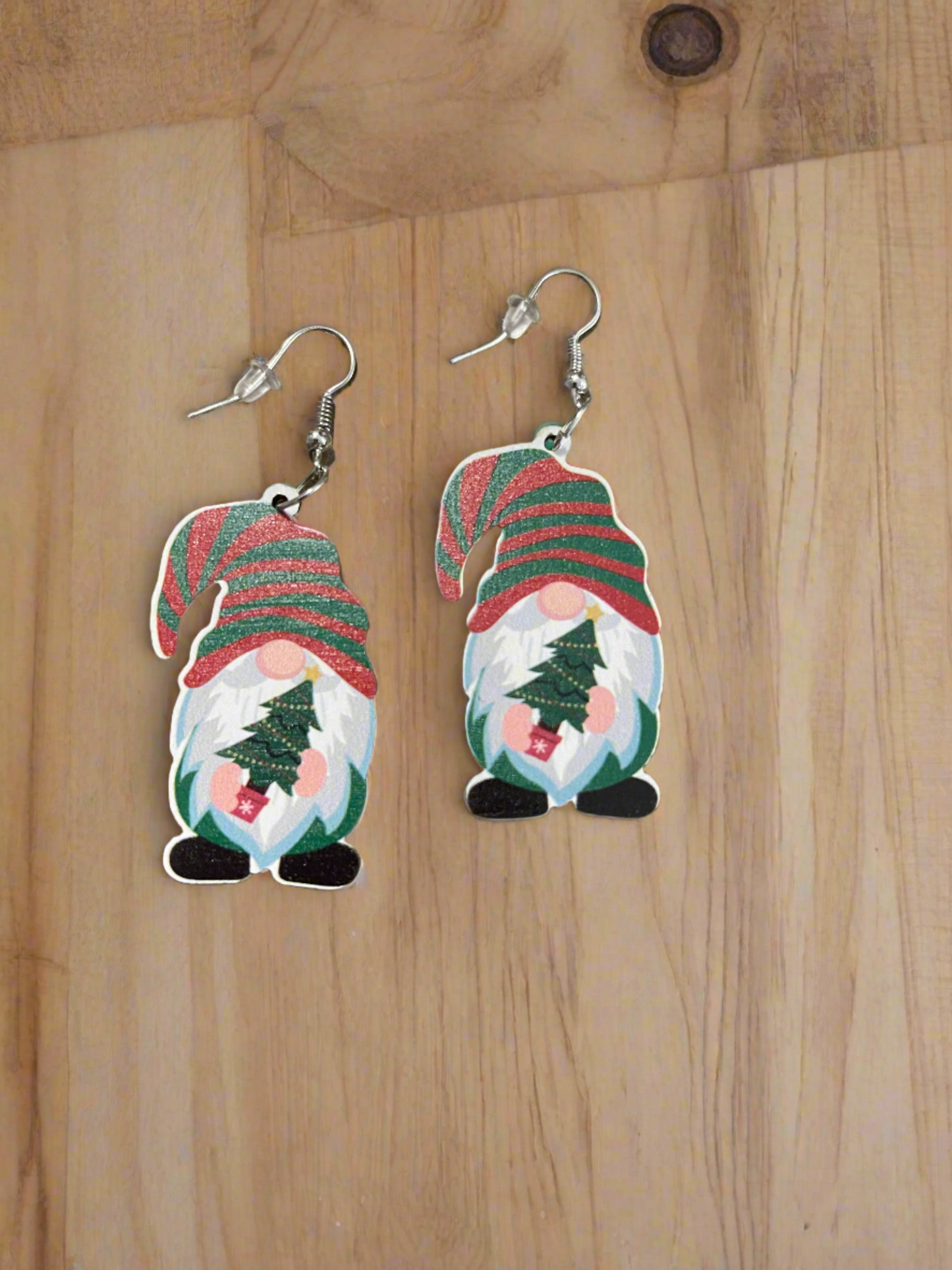 Christmas Tree Gnome Wire earringsPink tiful of LOVE