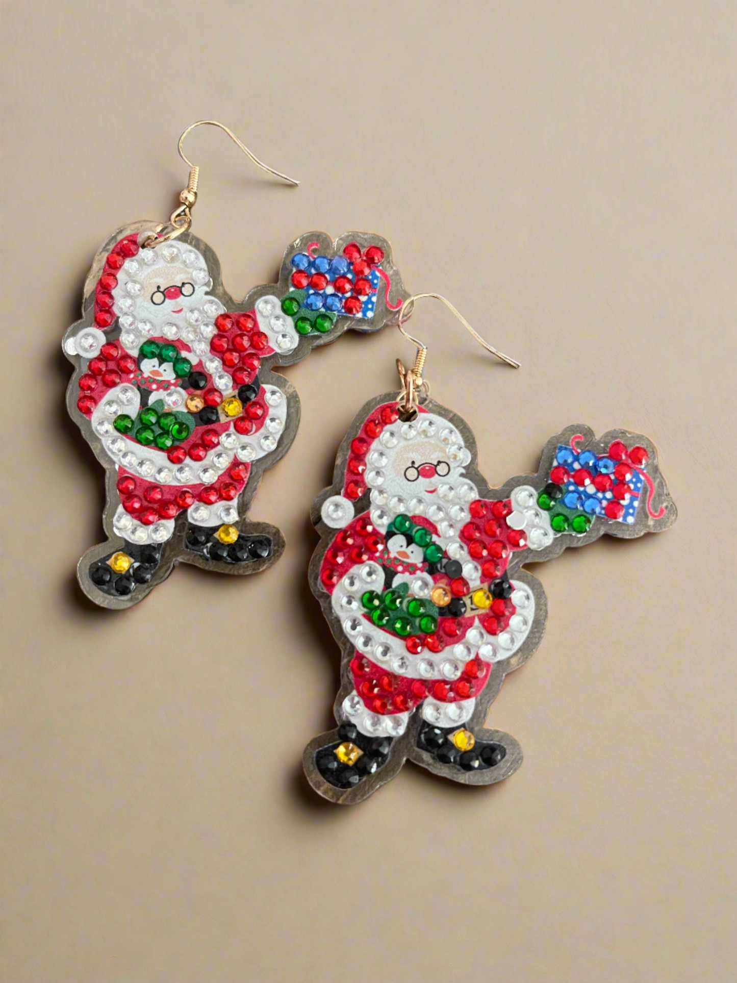 Christmas Earrings- Diamond Painting Santa Claus-29Pink tiful of LOVE