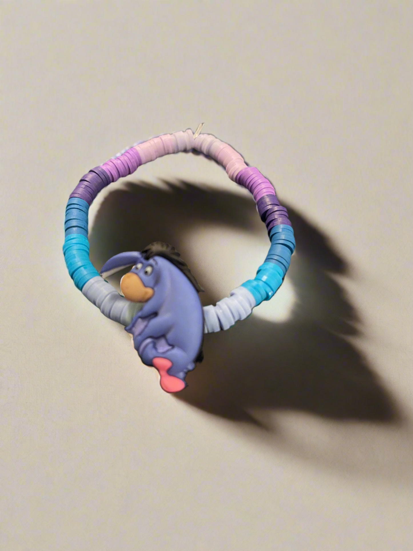 Blue and Purple Clay Beaded with Eeyore Elastic/Stretch BraceletPink tiful of LOVE
