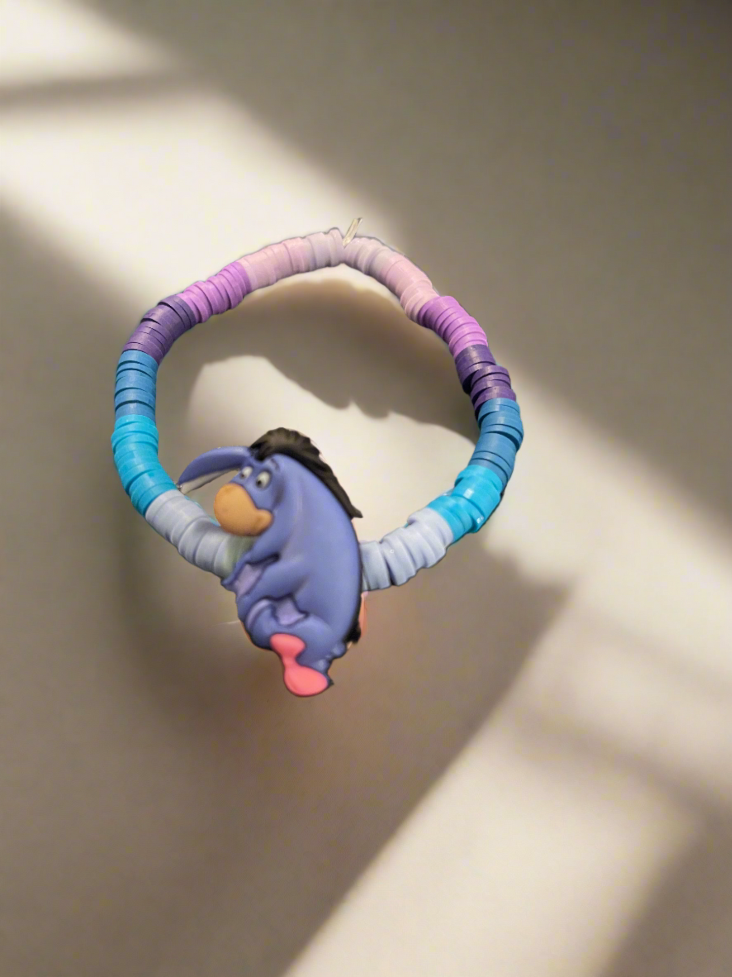 Blue and Purple Clay Beaded with Eeyore Elastic/Stretch BraceletPink tiful of LOVE