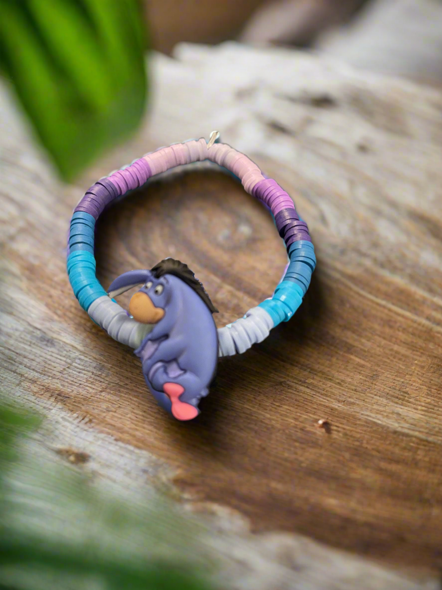 Blue and Purple Clay Beaded with Eeyore Elastic/Stretch BraceletPink tiful of LOVE