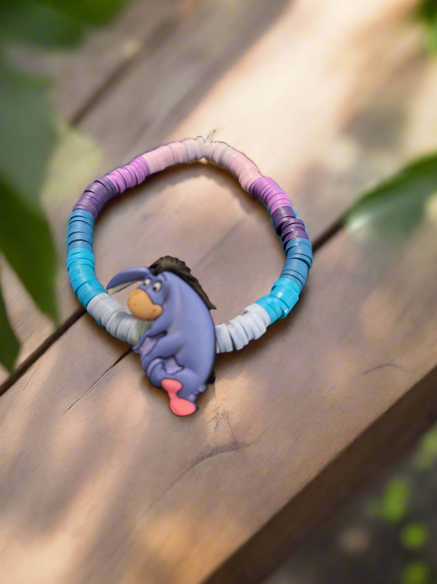Blue and Purple Clay Beaded with Eeyore Elastic/Stretch BraceletPink tiful of LOVE