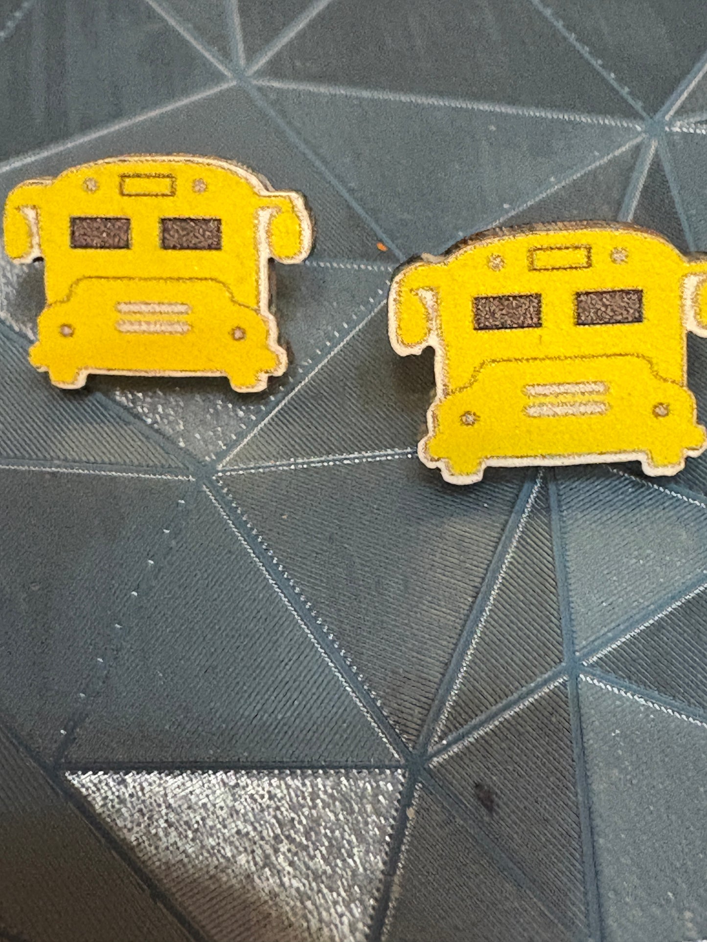 School Bus Wooden Earrings – Back-to-School Teacher Gift