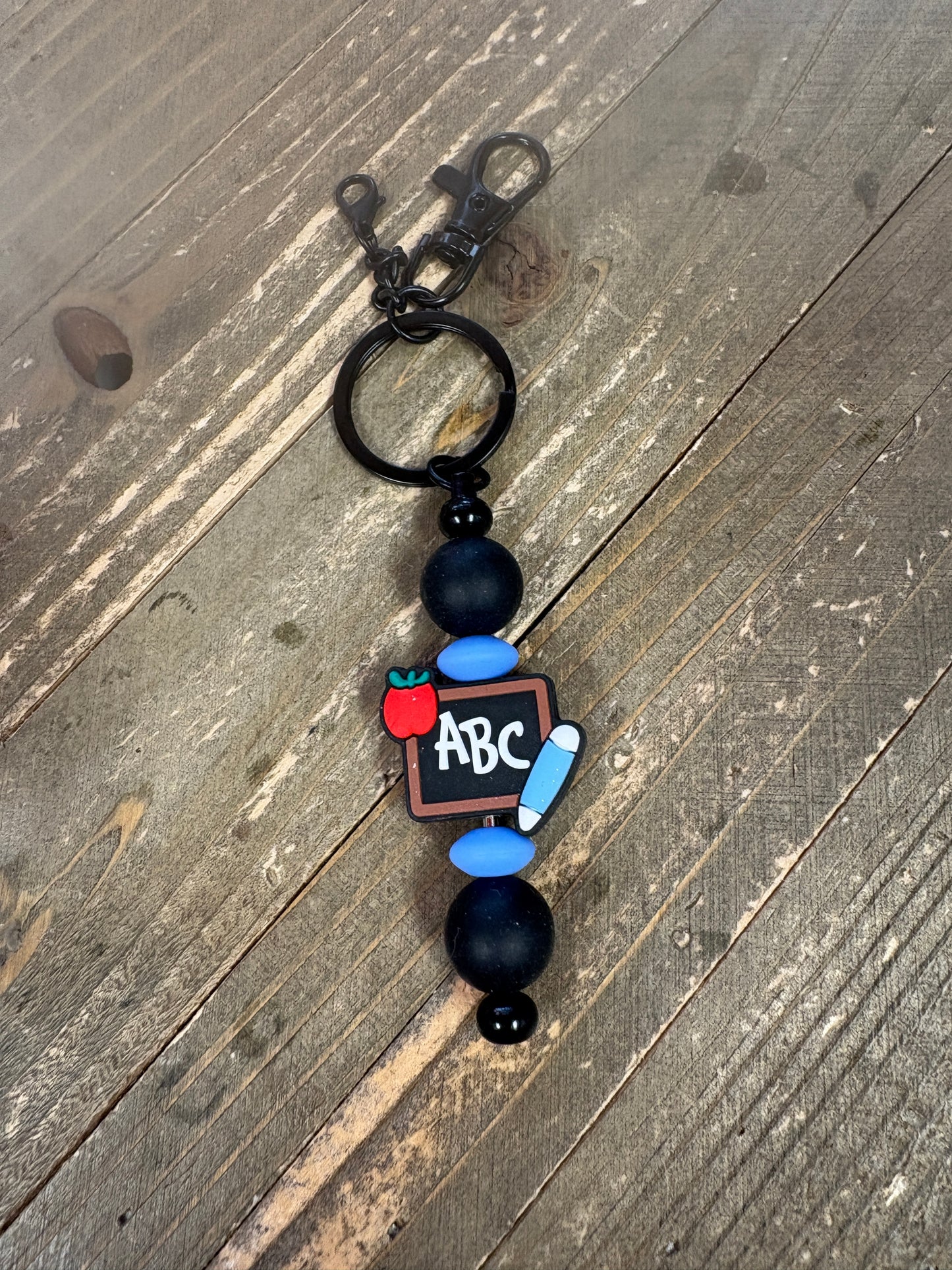 ABC Chalkboard Beaded Keychain – Teacher & Back-to-School Gift