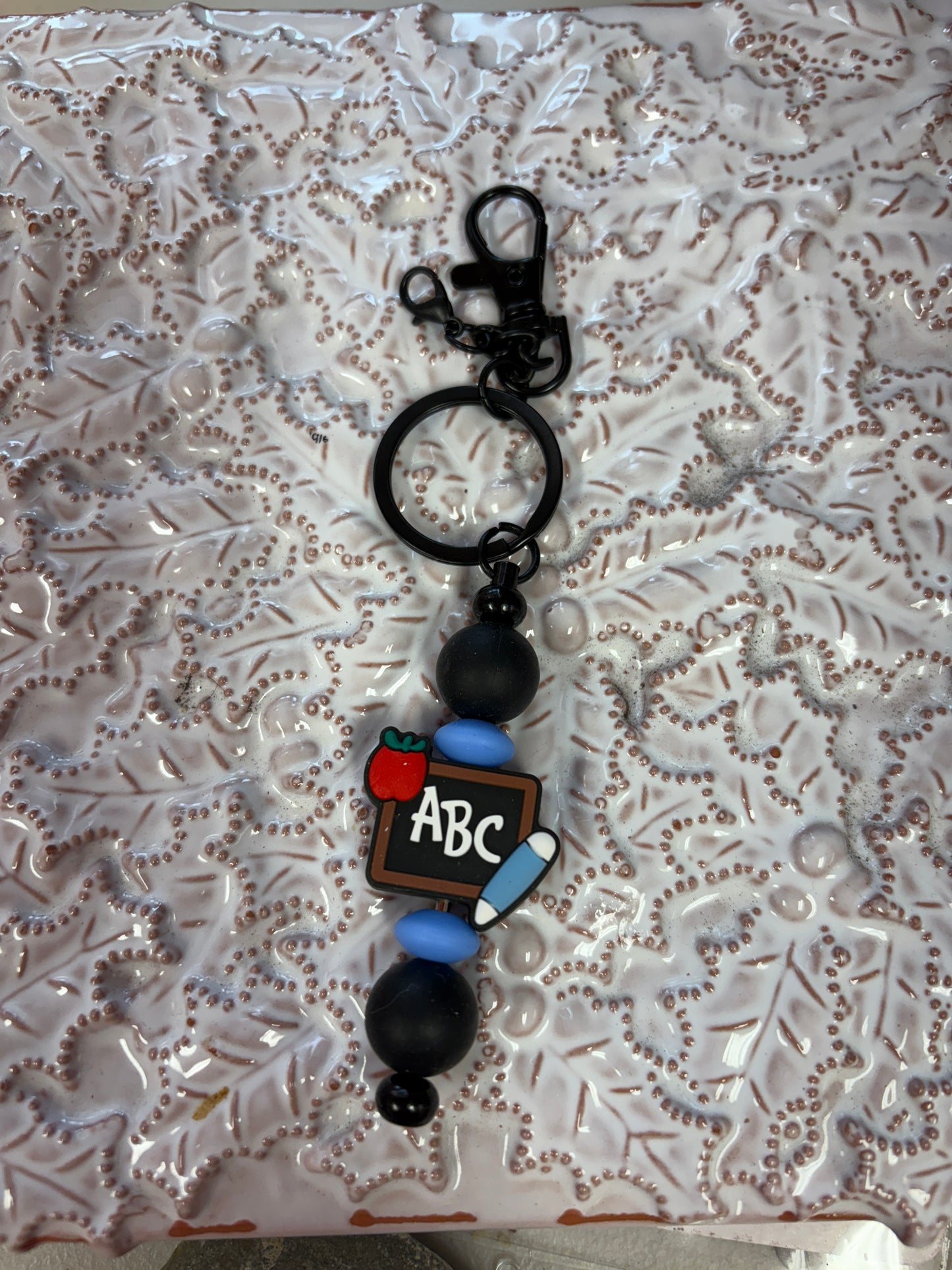 ABC Chalkboard Beaded Keychain – Teacher & Back-to-School Gift