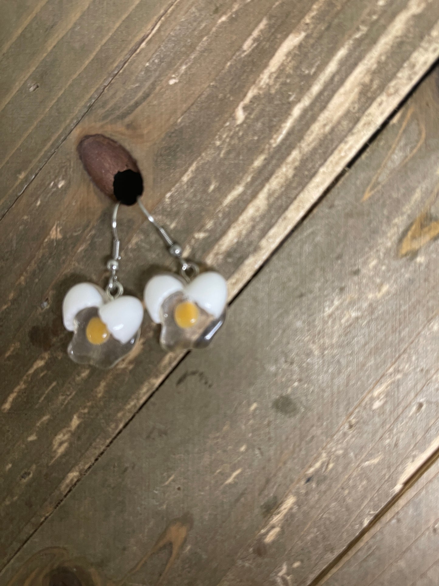 Cracked Egg Charms Wire EarringsPink tiful of LOVE