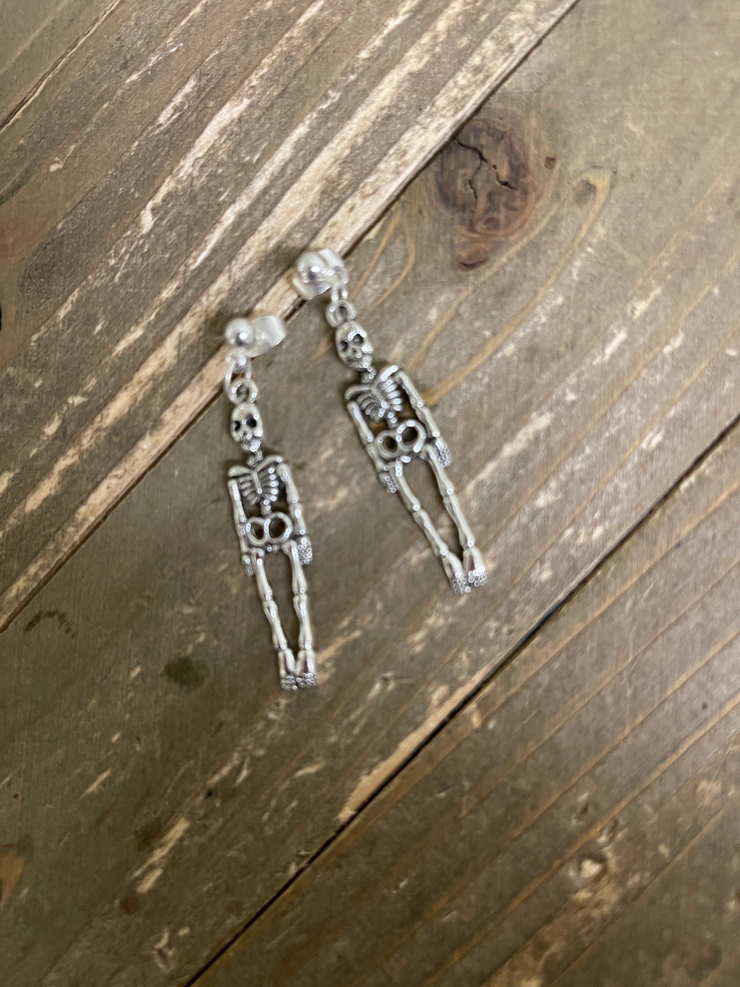 Skeleton Charm on a ball Post earringsPink tiful of LOVE