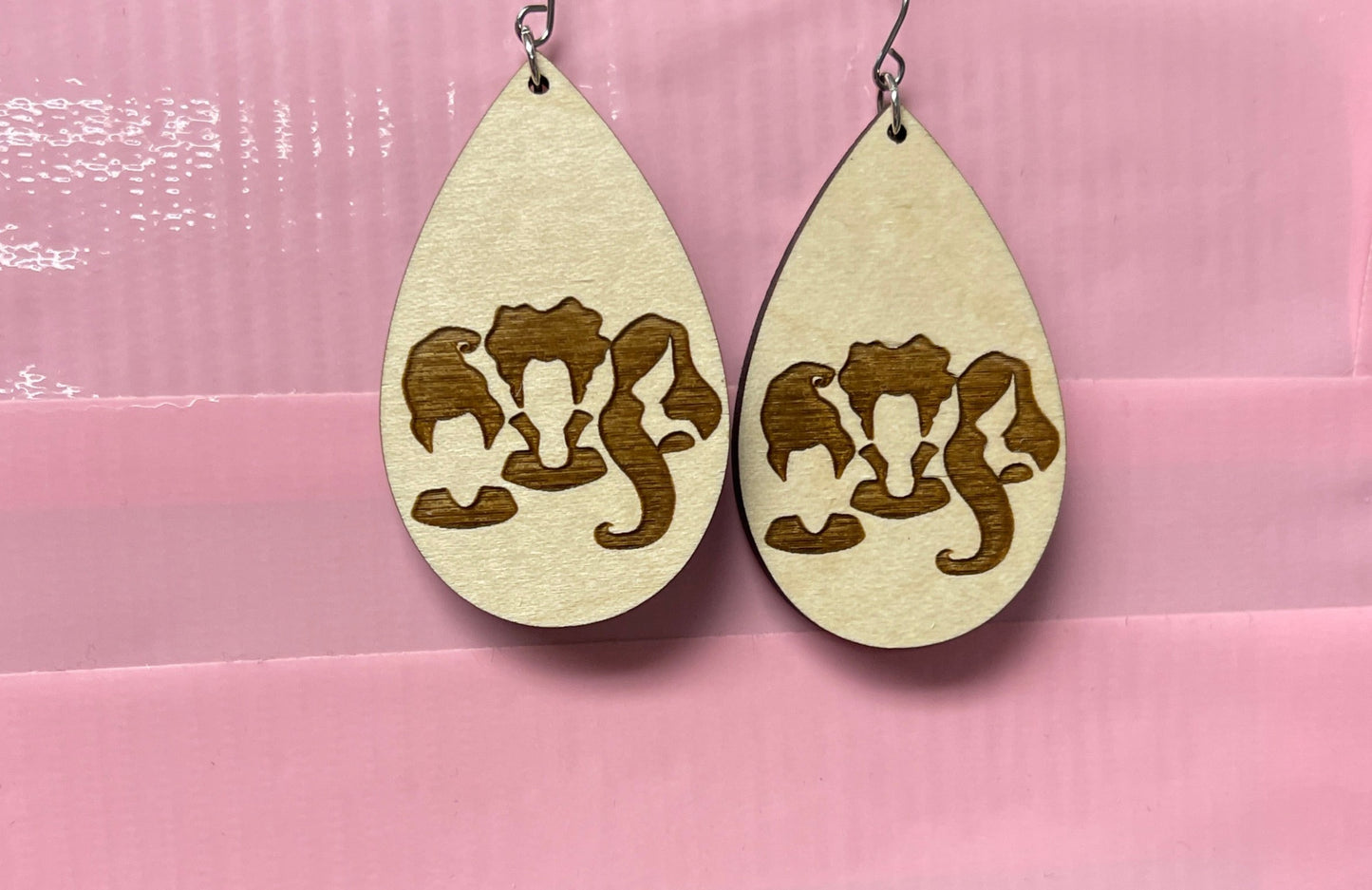 Maple Wood Hocus Pocus Wire EarringsPink tiful of LOVE