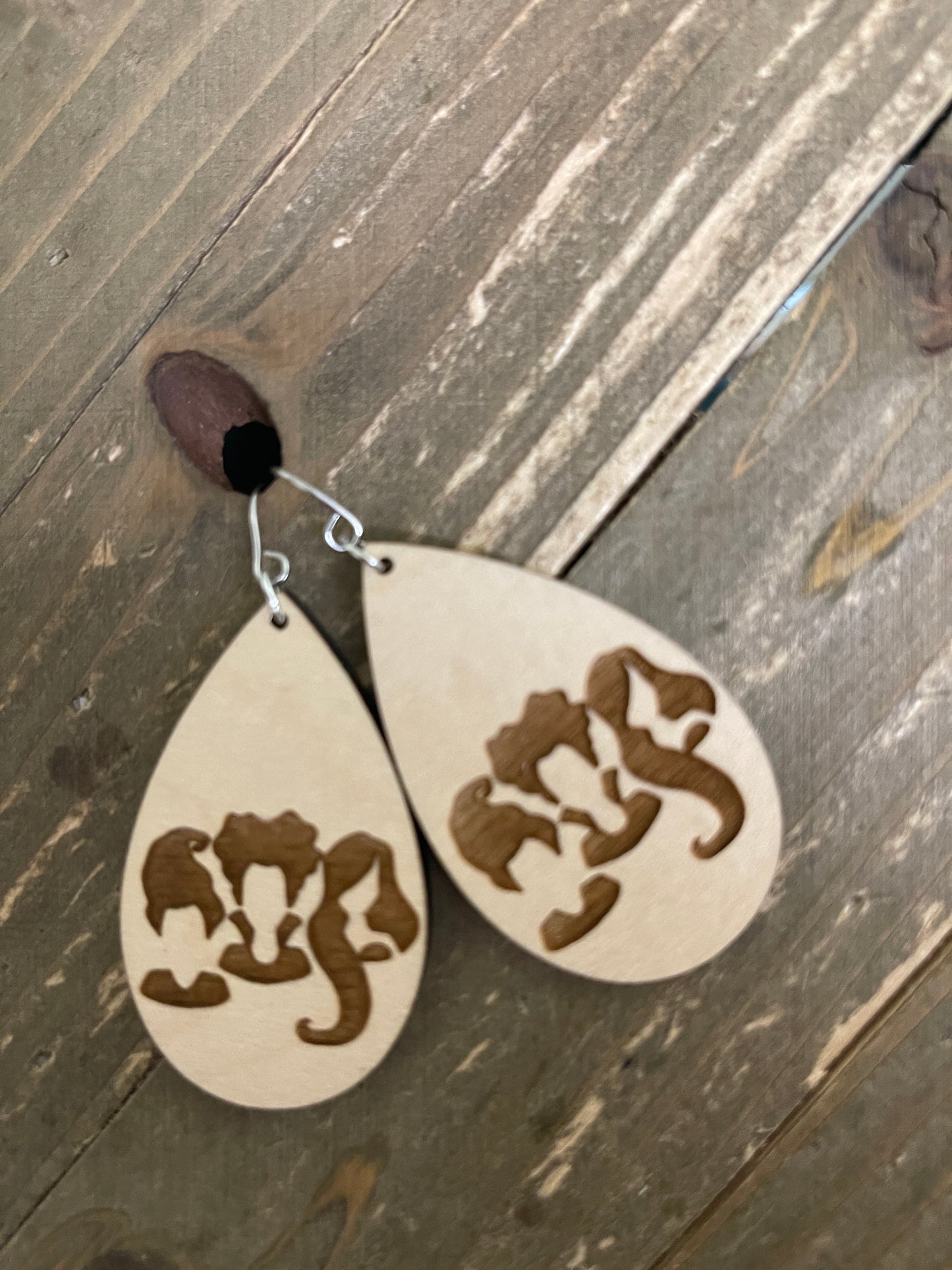 Maple Wood Hocus Pocus Wire EarringsPink tiful of LOVE