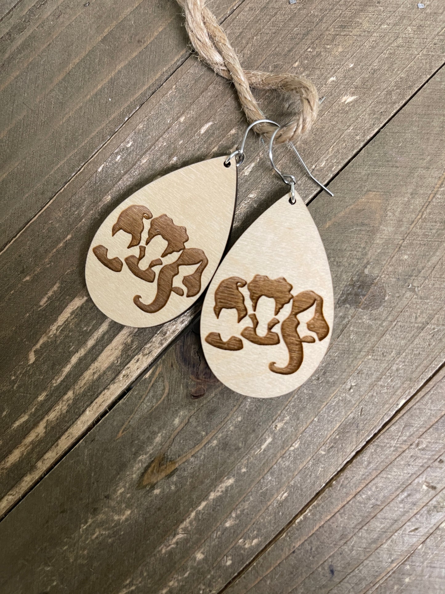 Maple Wood Hocus Pocus Wire EarringsPink tiful of LOVE