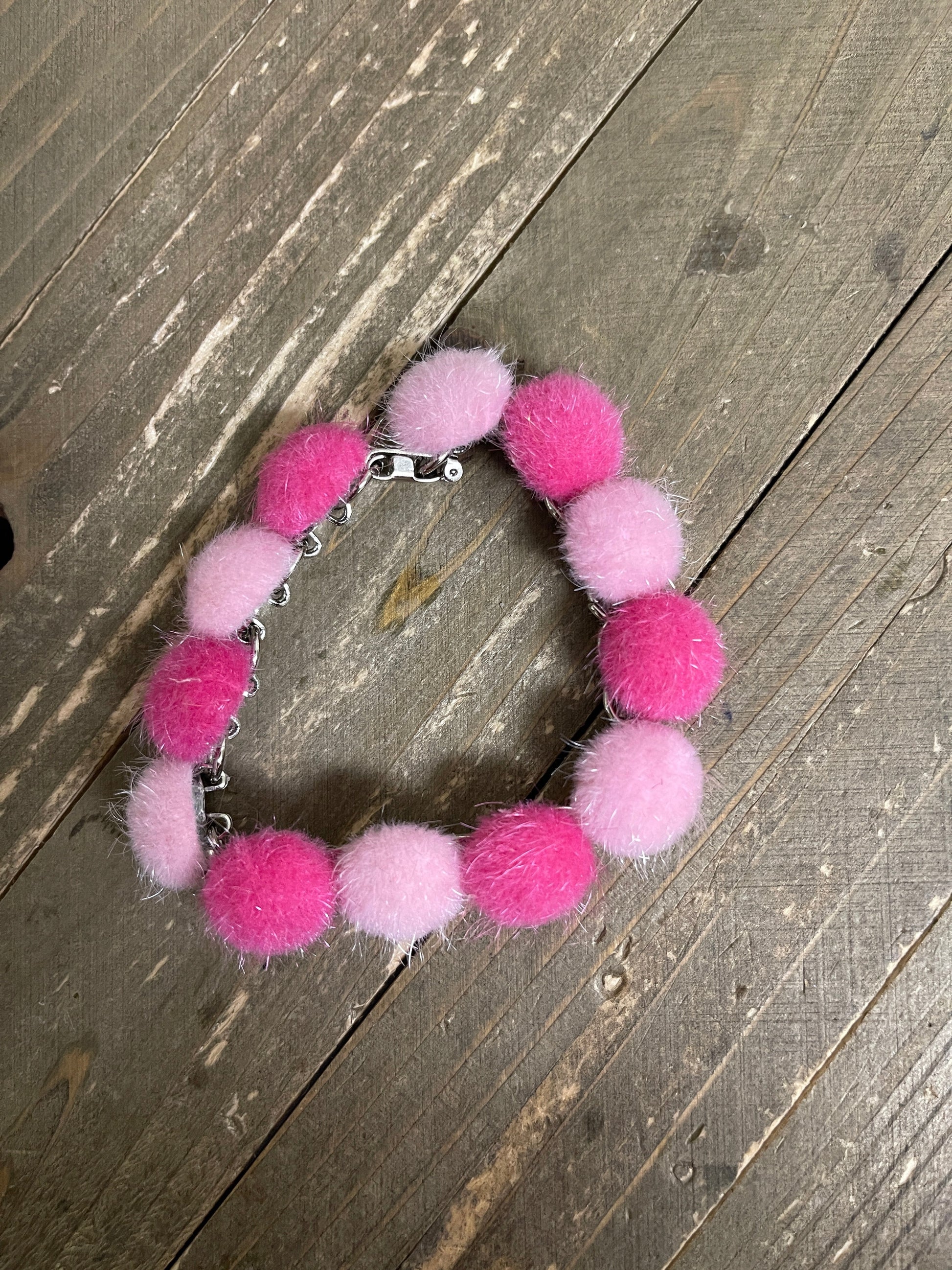 Shades of Pink Faux Fur Jewelry: bracelet, Ring &amp; earrings (stud)Pink tiful of LOVE