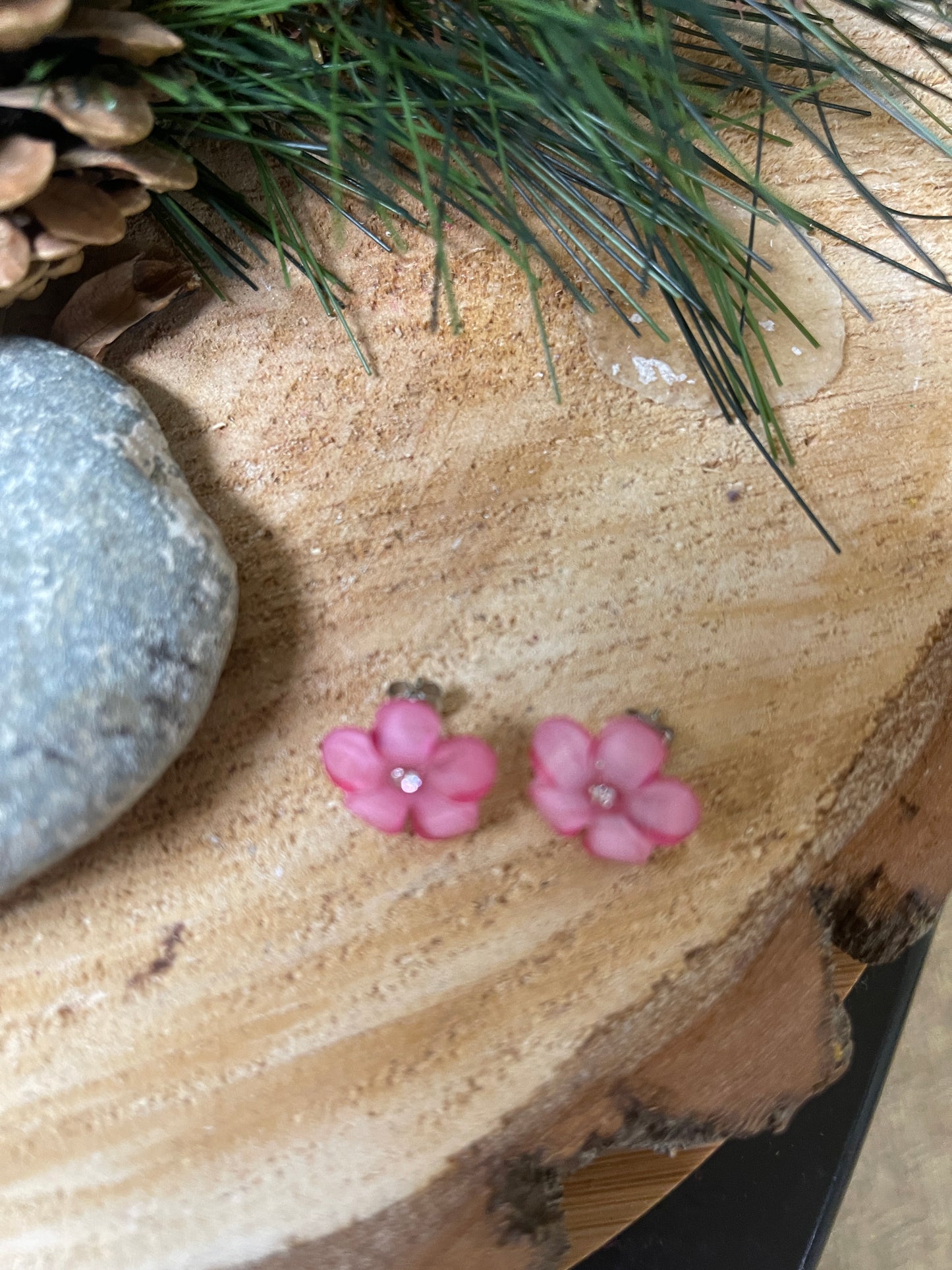 Flower Power; Sparkle Flower Stud EarringsPink tiful of LOVE
