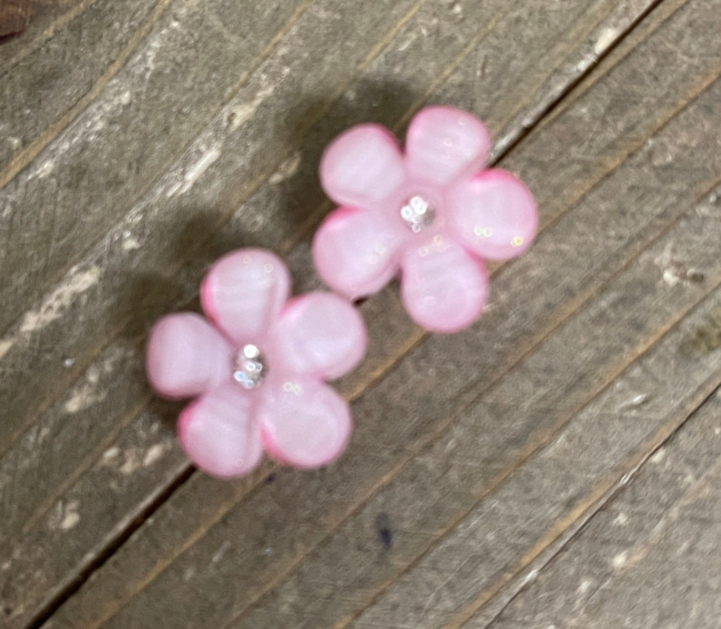 Flower Power; Sparkle Flower Stud EarringsPink tiful of LOVE