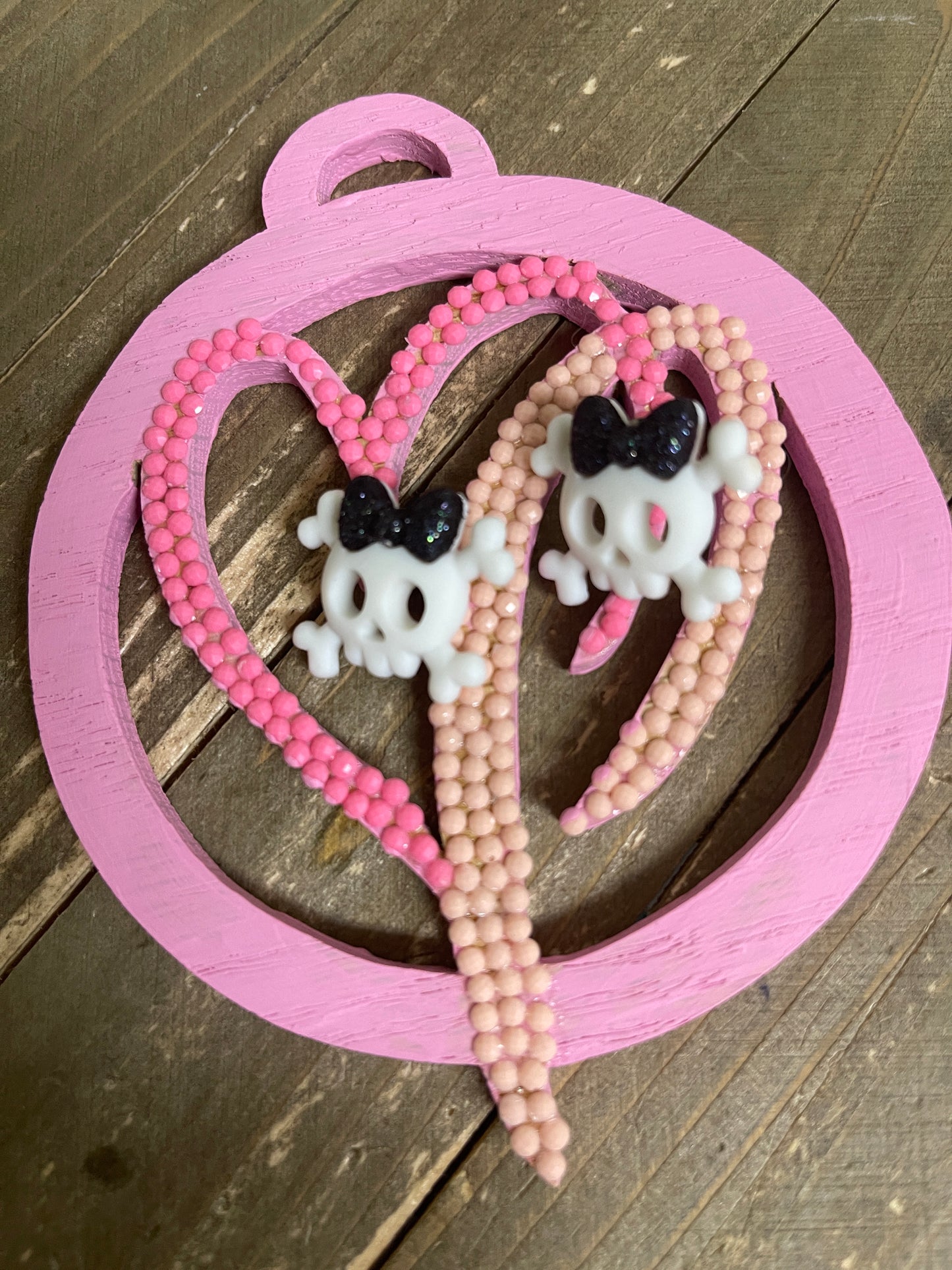 Skull and Bow Collection Stud Earrings (3 bow colors to choose from)Pink tiful of LOVE