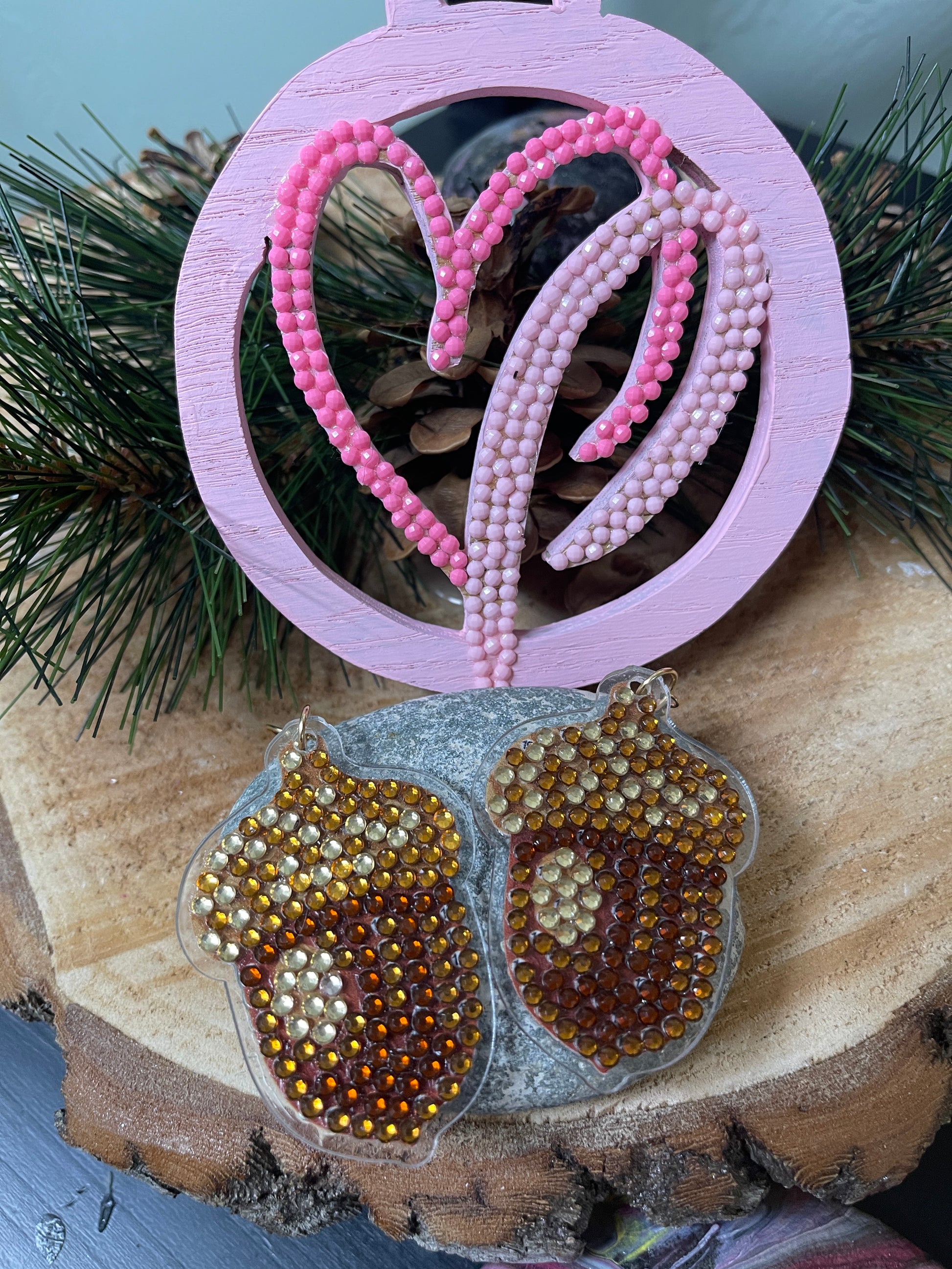 Thanksgiving- Diamond Painting Acorn Wire Earrings-23Pink tiful of LOVE