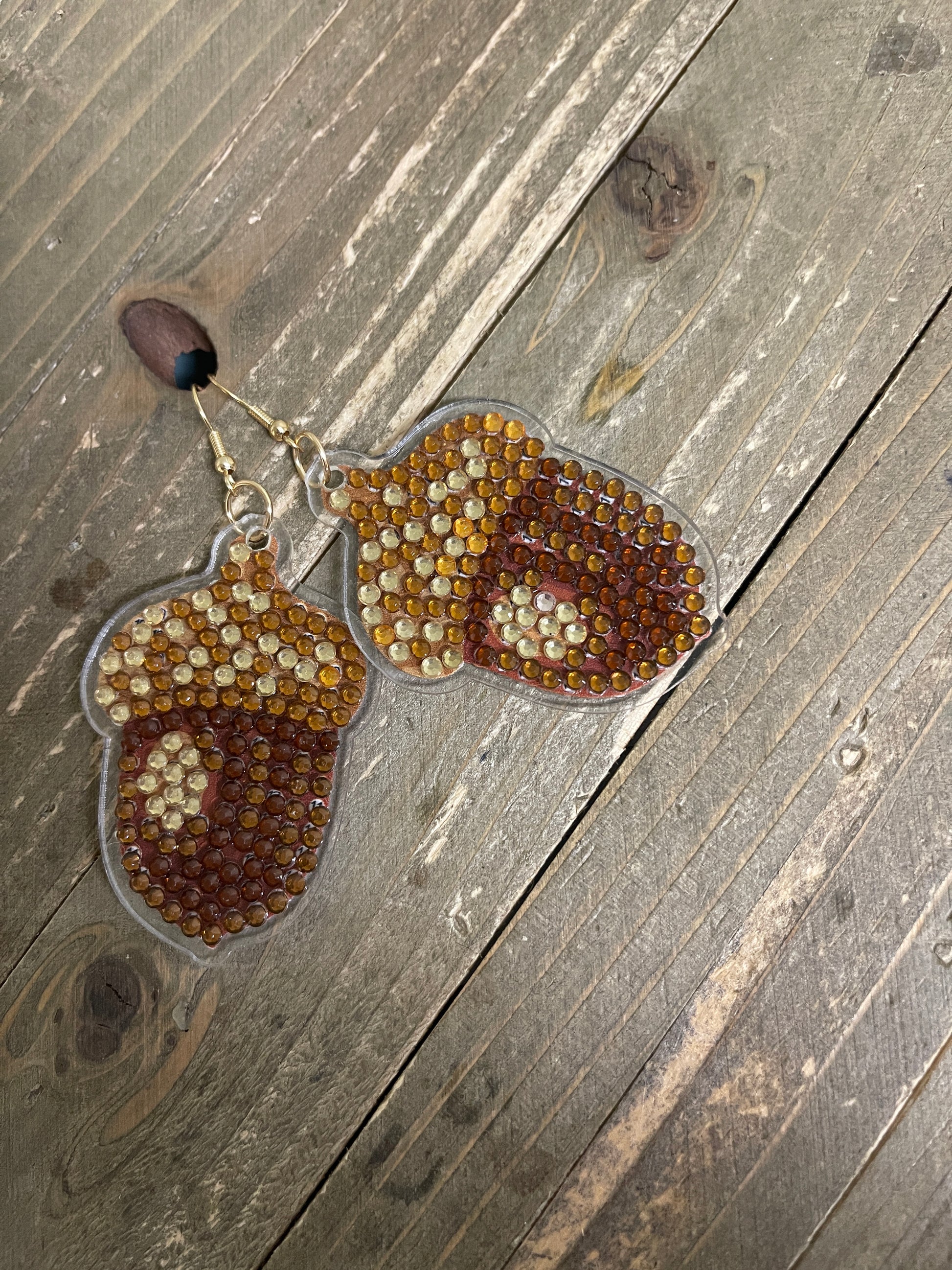 Thanksgiving- Diamond Painting Acorn Wire Earrings-23Pink tiful of LOVE