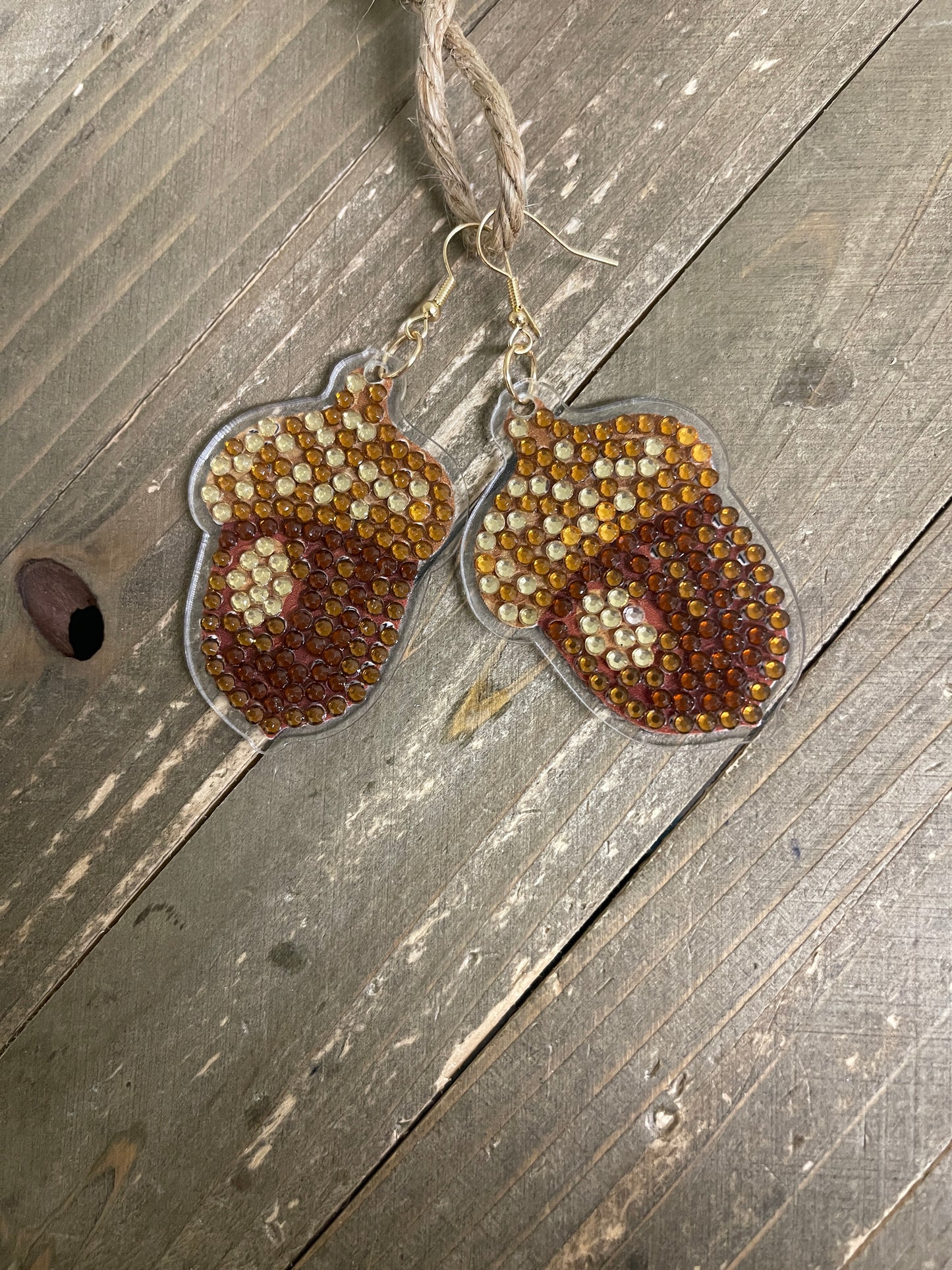 Thanksgiving- Diamond Painting Acorn Wire Earrings-23Pink tiful of LOVE