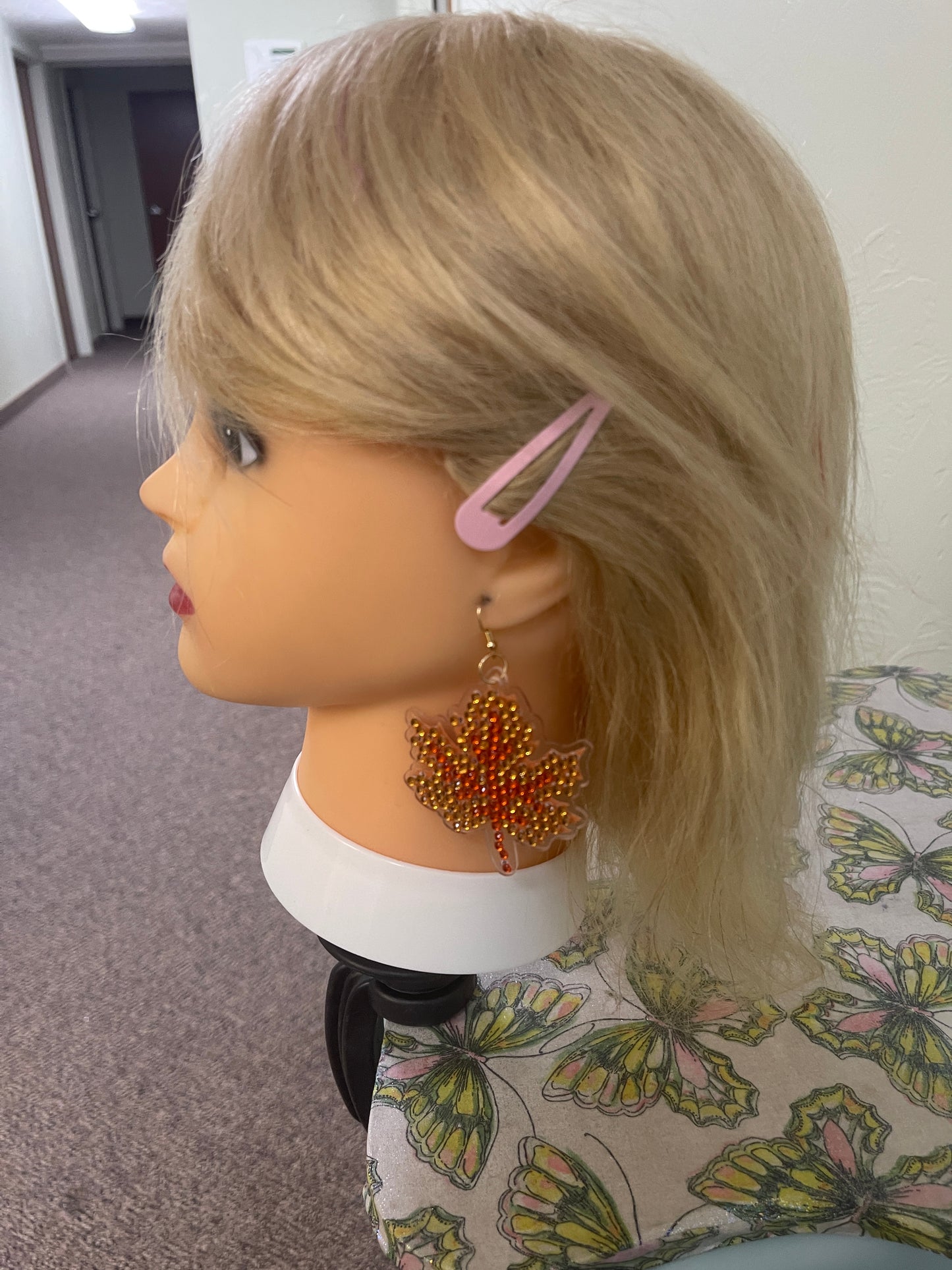 Thanksgiving- Diamond Painting Maple Leaf Wire Earrings-23Pink tiful of LOVE