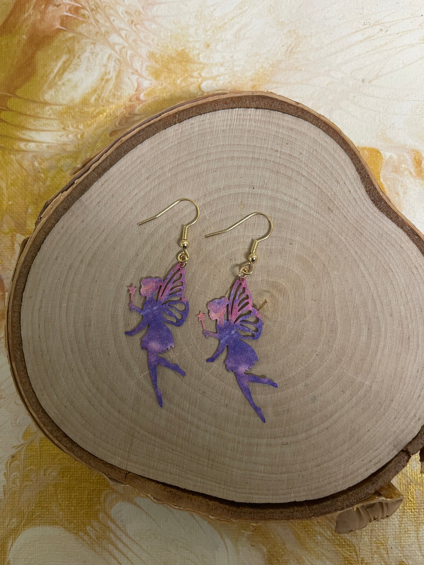 Purple and Pink Fairy Wire EarringsPink tiful of LOVE