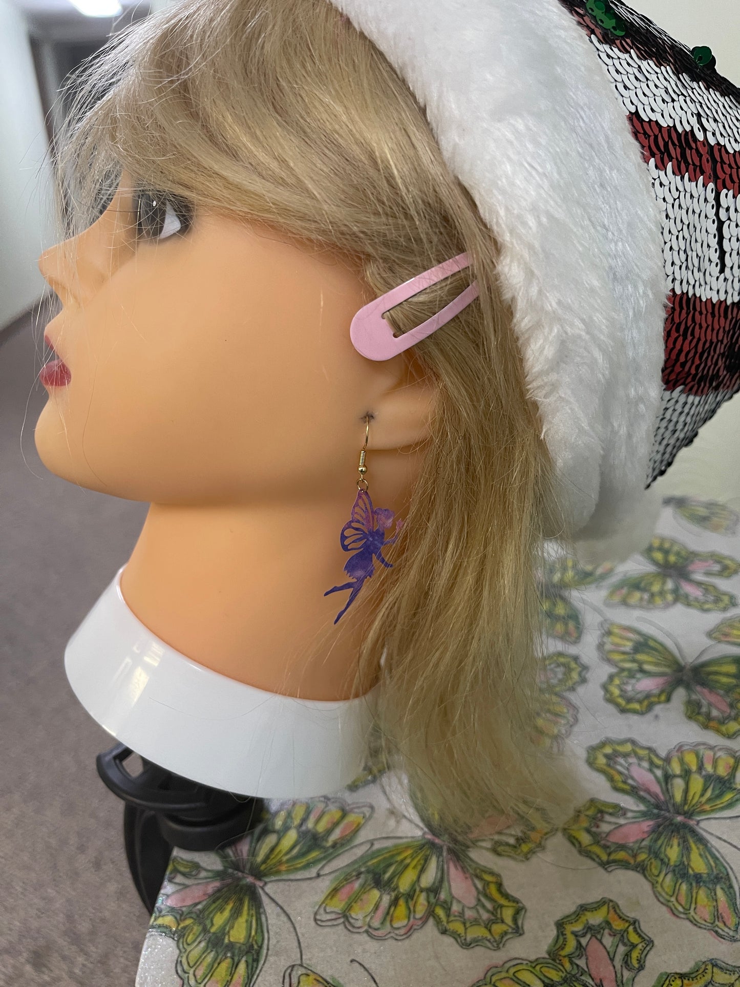 Purple and Pink Fairy Wire EarringsPink tiful of LOVE