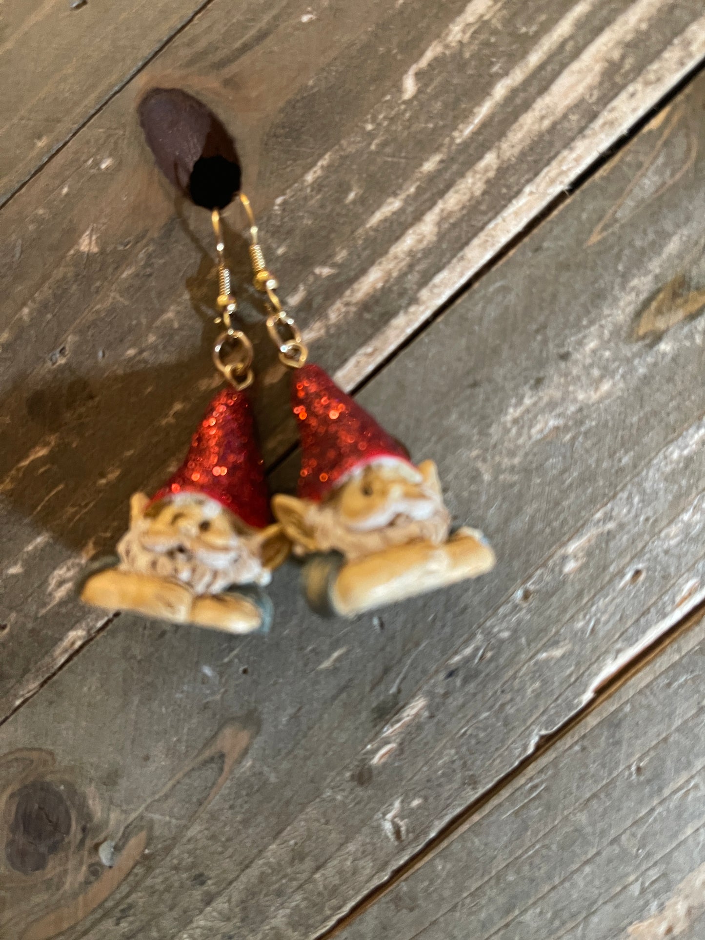 Glitter Gnome Charm Wire earringsPink tiful of LOVE