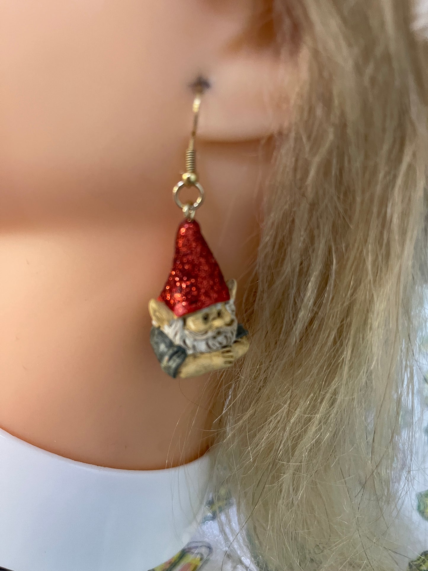 Glitter Gnome Charm Wire earringsPink tiful of LOVE