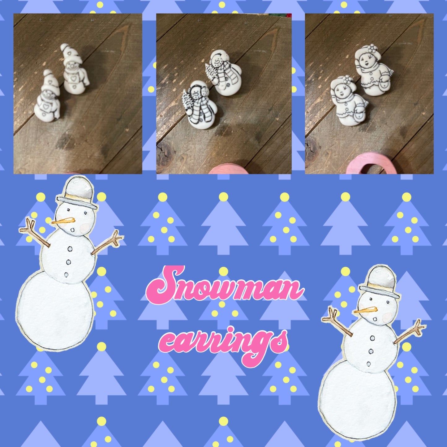 Snowman Collection Earrings (3 to choose from)Pink tiful of LOVE