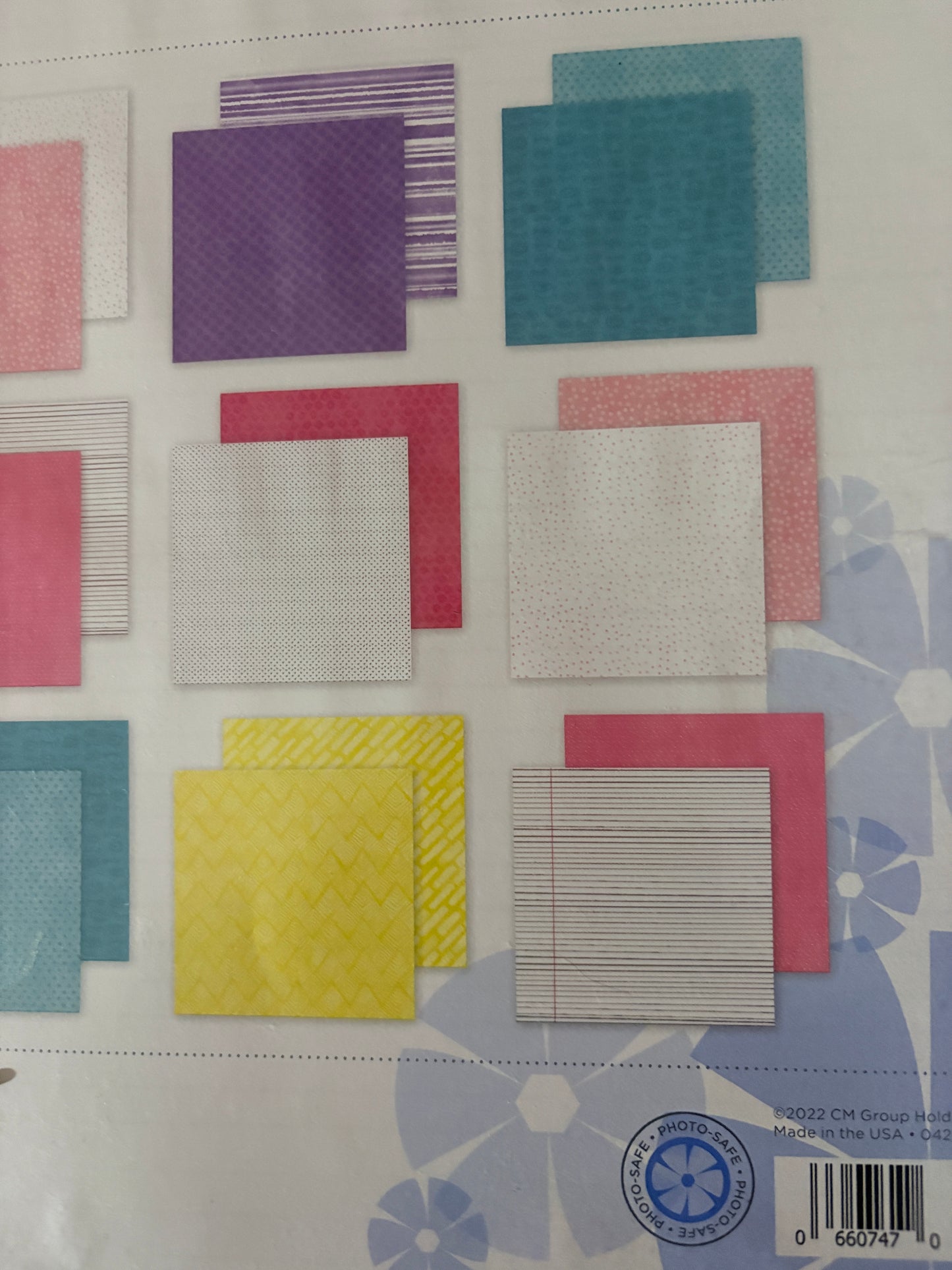 Creative Memories Super Duper Girl Tone-on-Tone Paper Pack (12 sheets)
