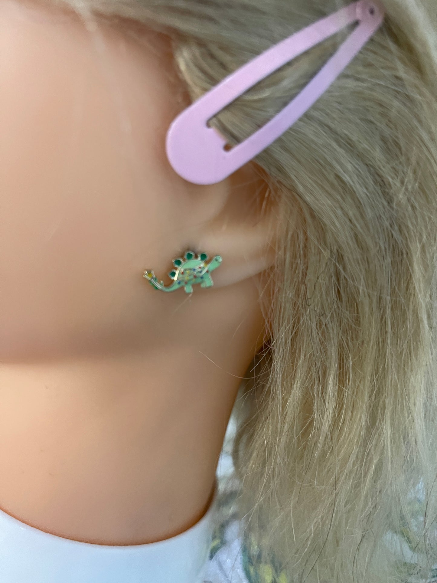 Christmas LIghts Dinosaur Stud EarringsPink tiful of LOVE