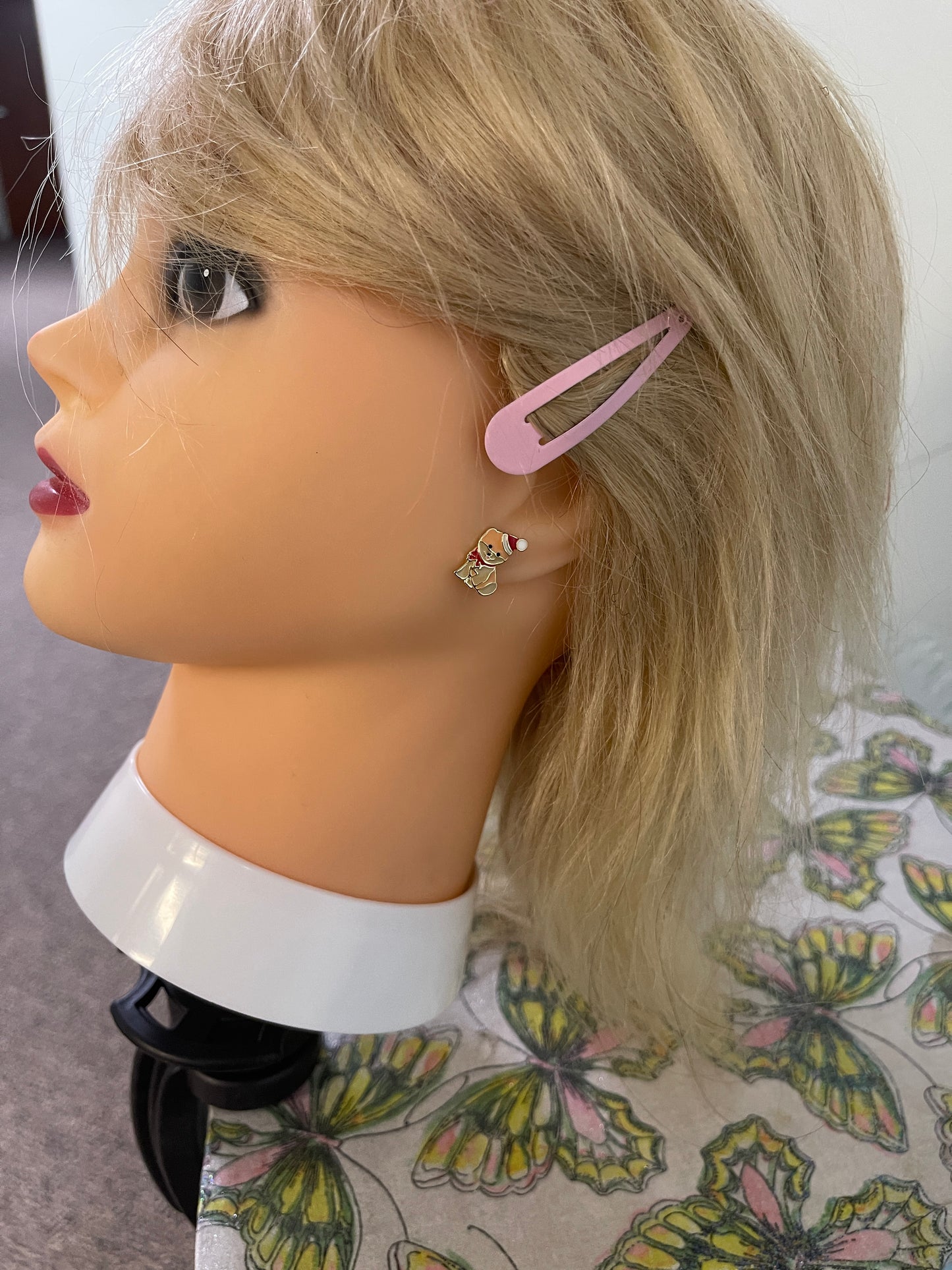 Christmas Pomeranian Stud EarringsPink tiful of LOVE