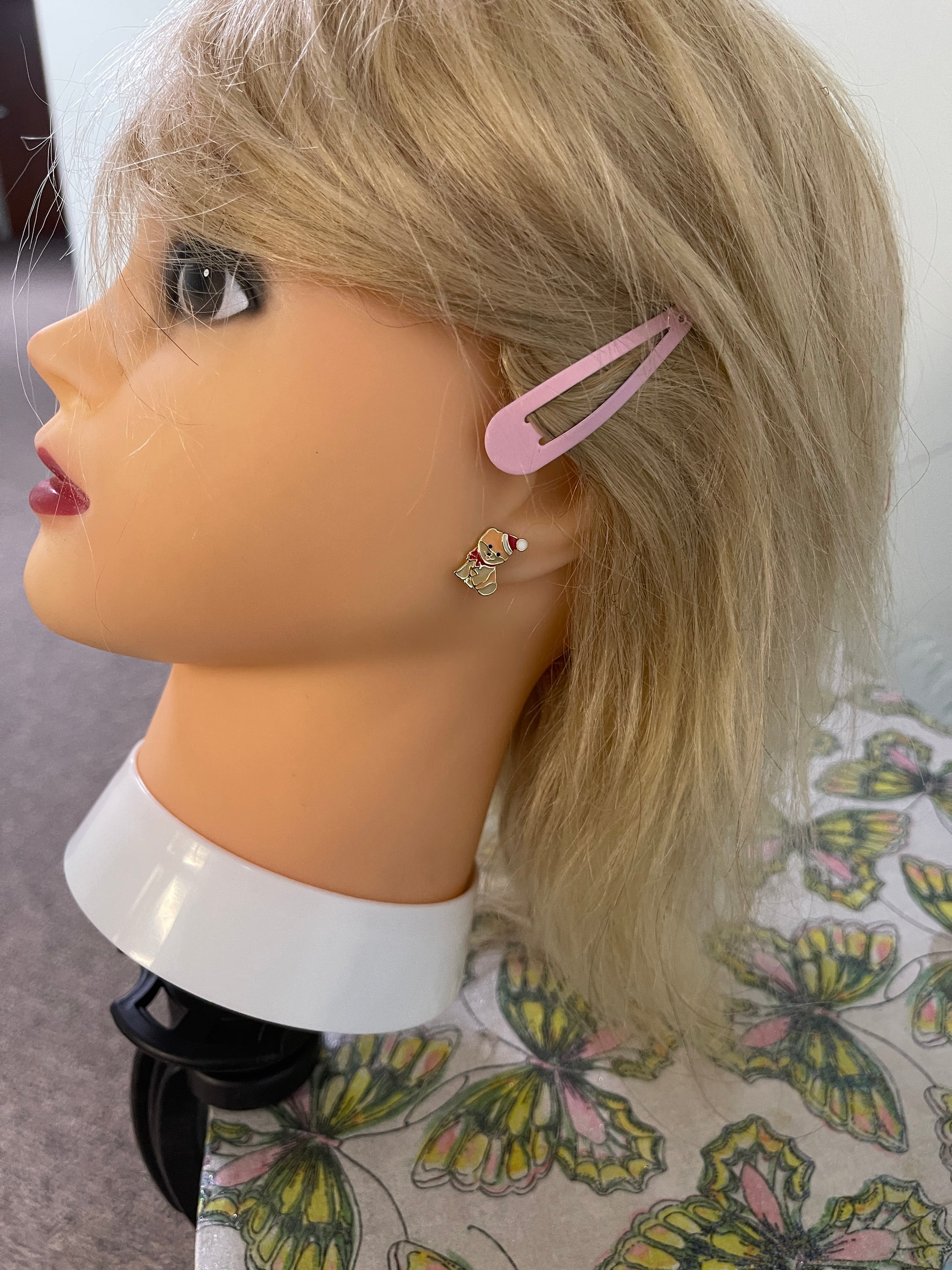 Christmas Pomeranian Stud EarringsPink tiful of LOVE