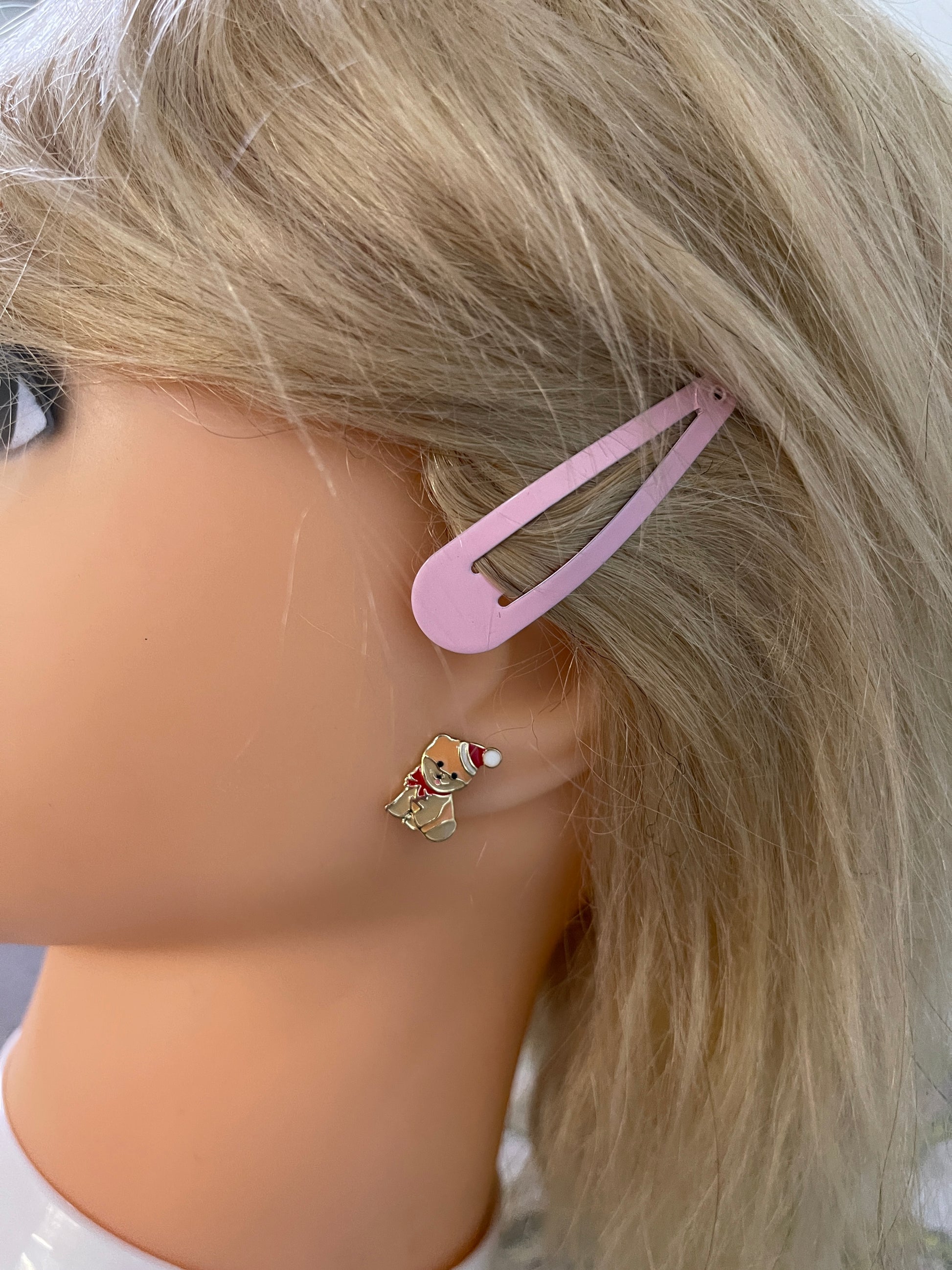 Christmas Pomeranian Stud EarringsPink tiful of LOVE